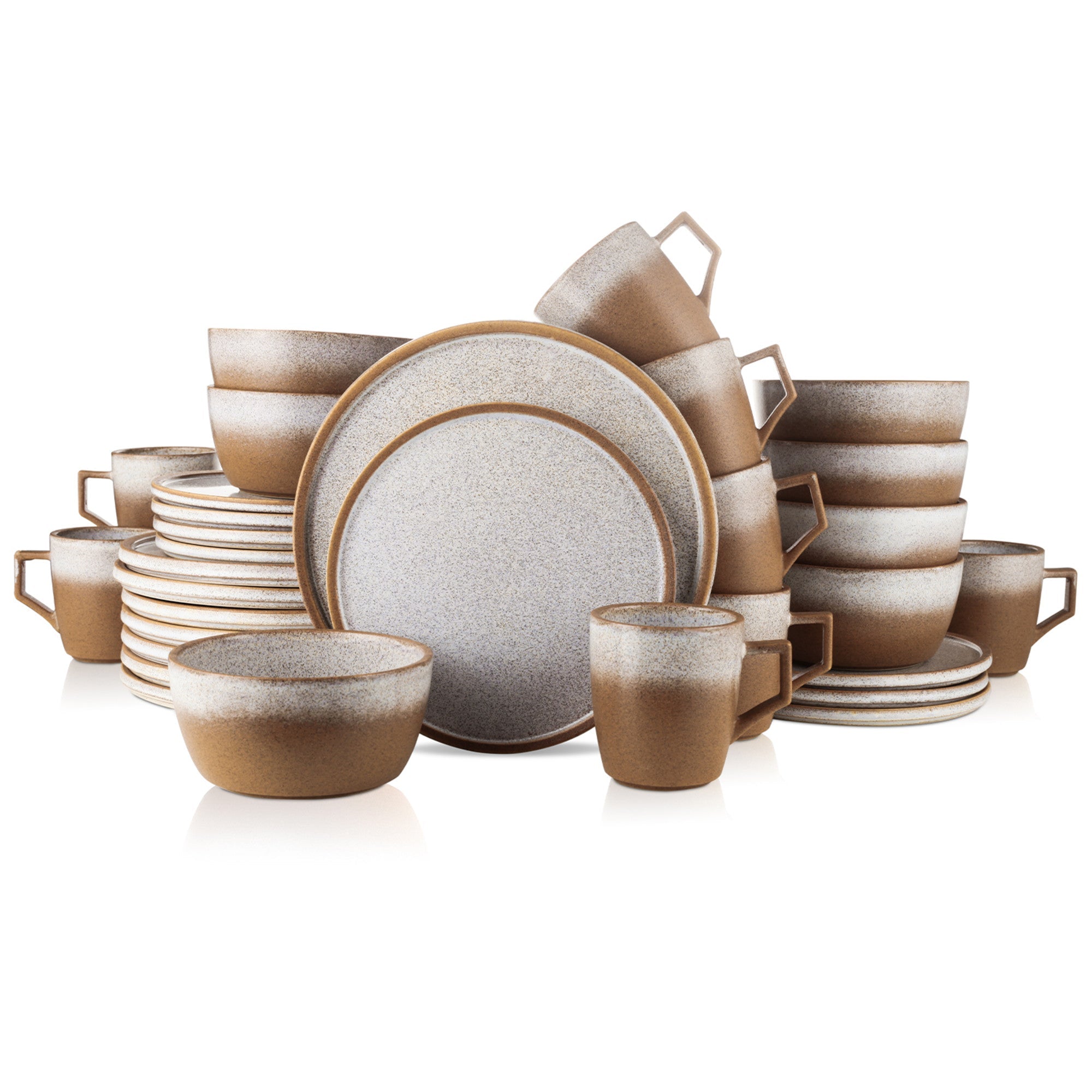 Vince Stoneware Dinnerware Set - Brown
