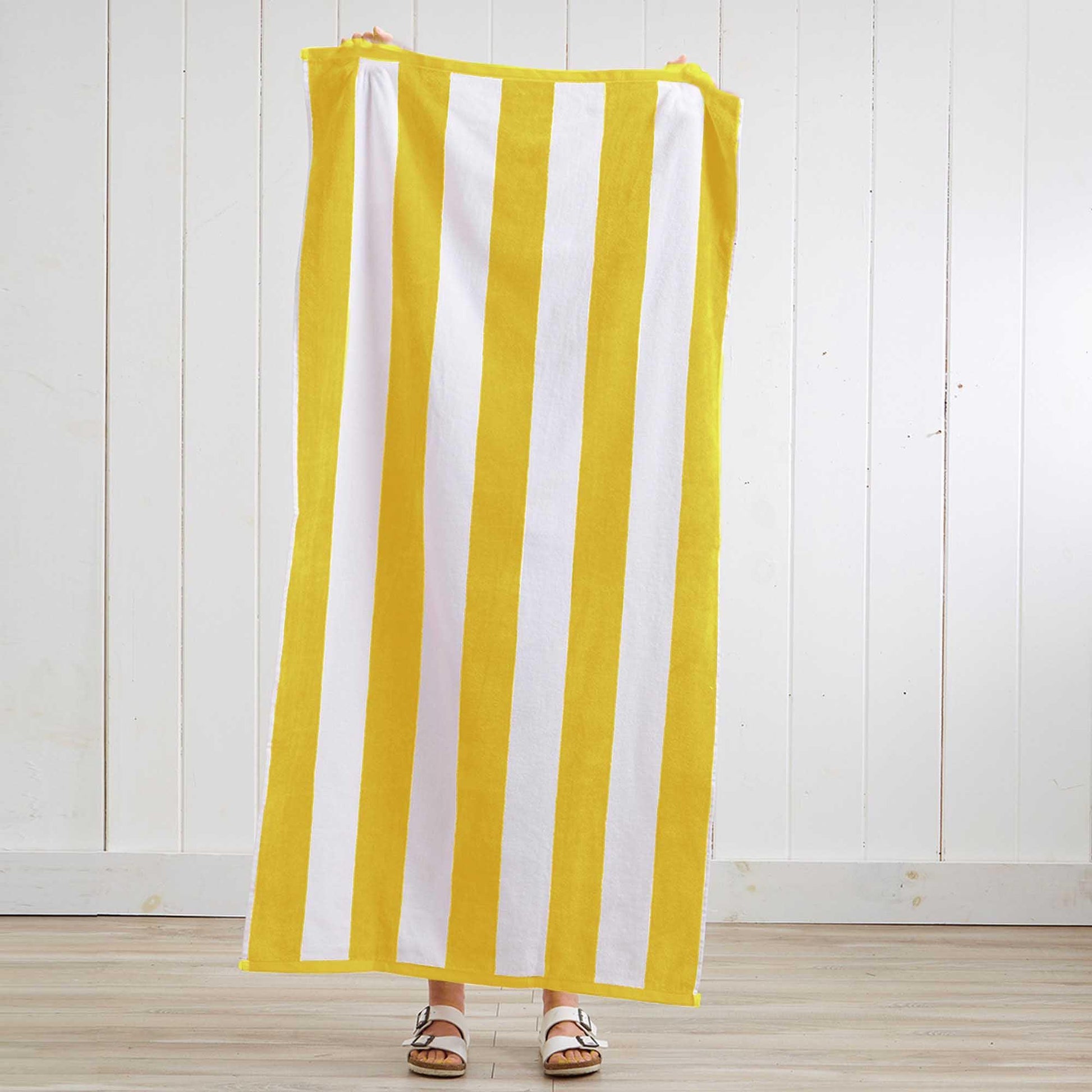 Cotton Velour Cabana Stripe Beach Towel - Novia Collection - Best Buy Furniture