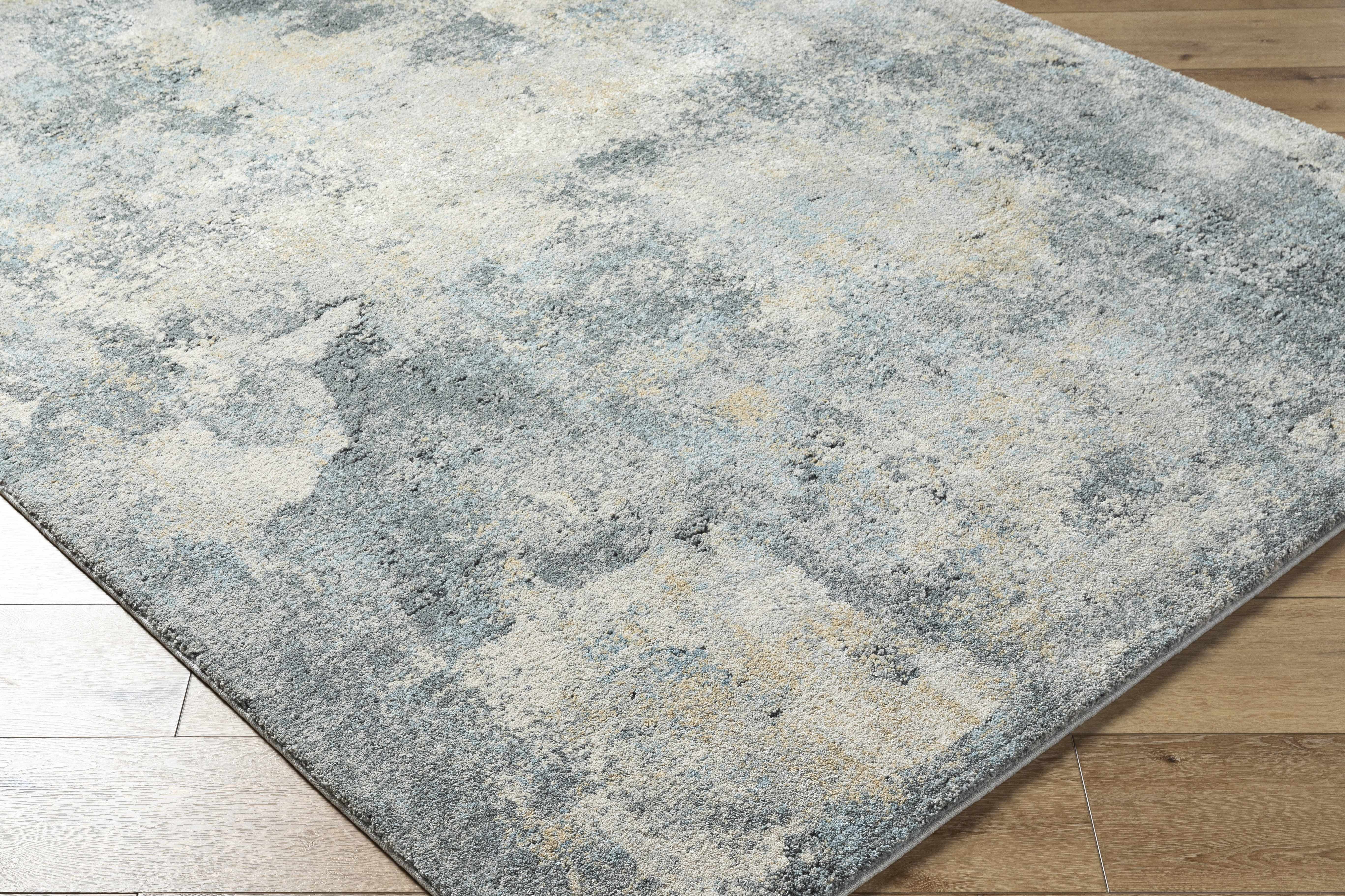 Adsila Teal Blue Thick Luxe Rug