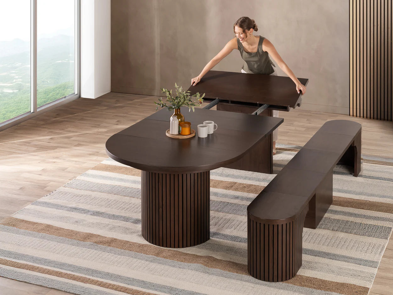 Transformer Round Extendable Dining Table