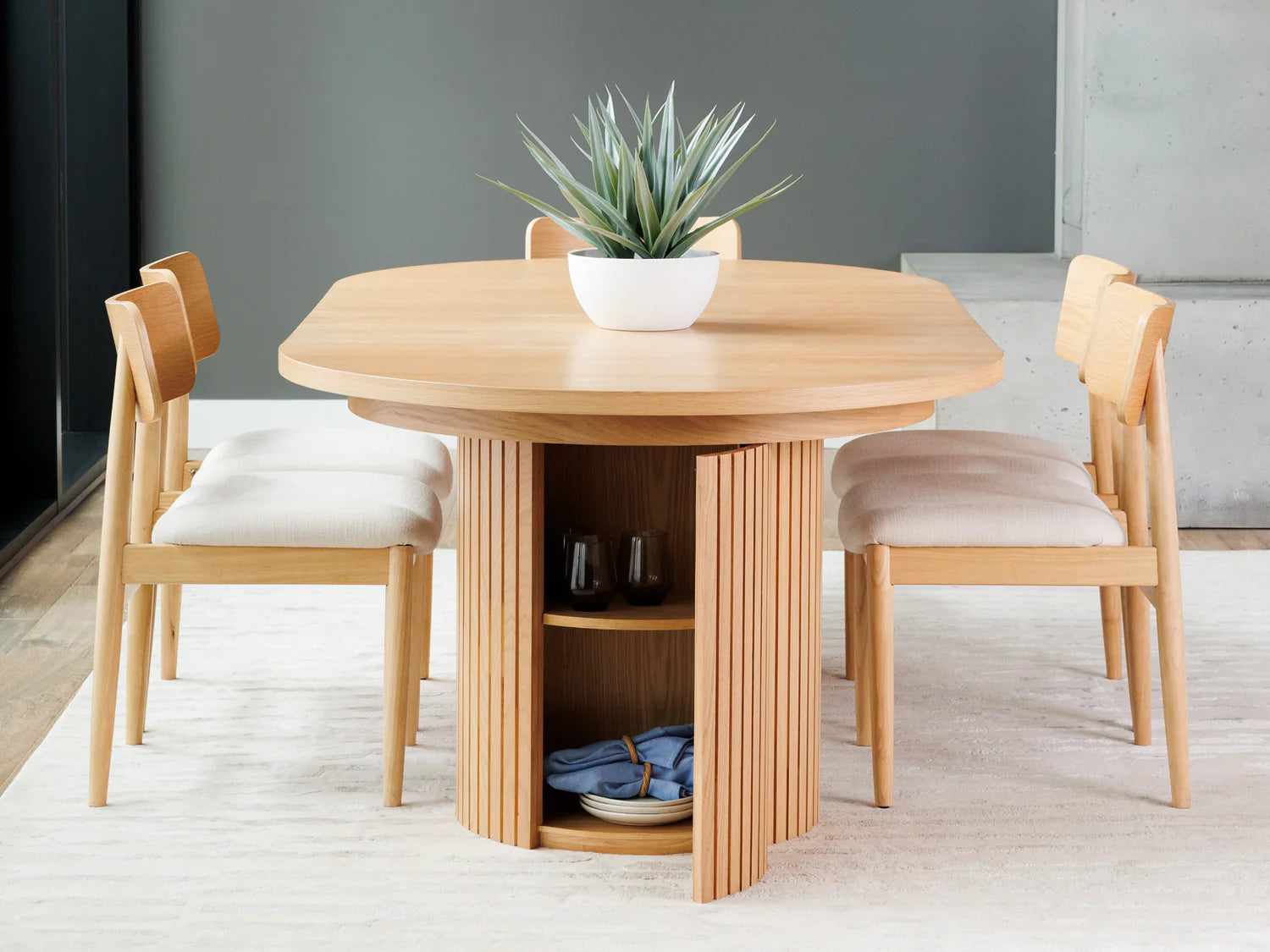 Transformer Round Extendable Dining Table