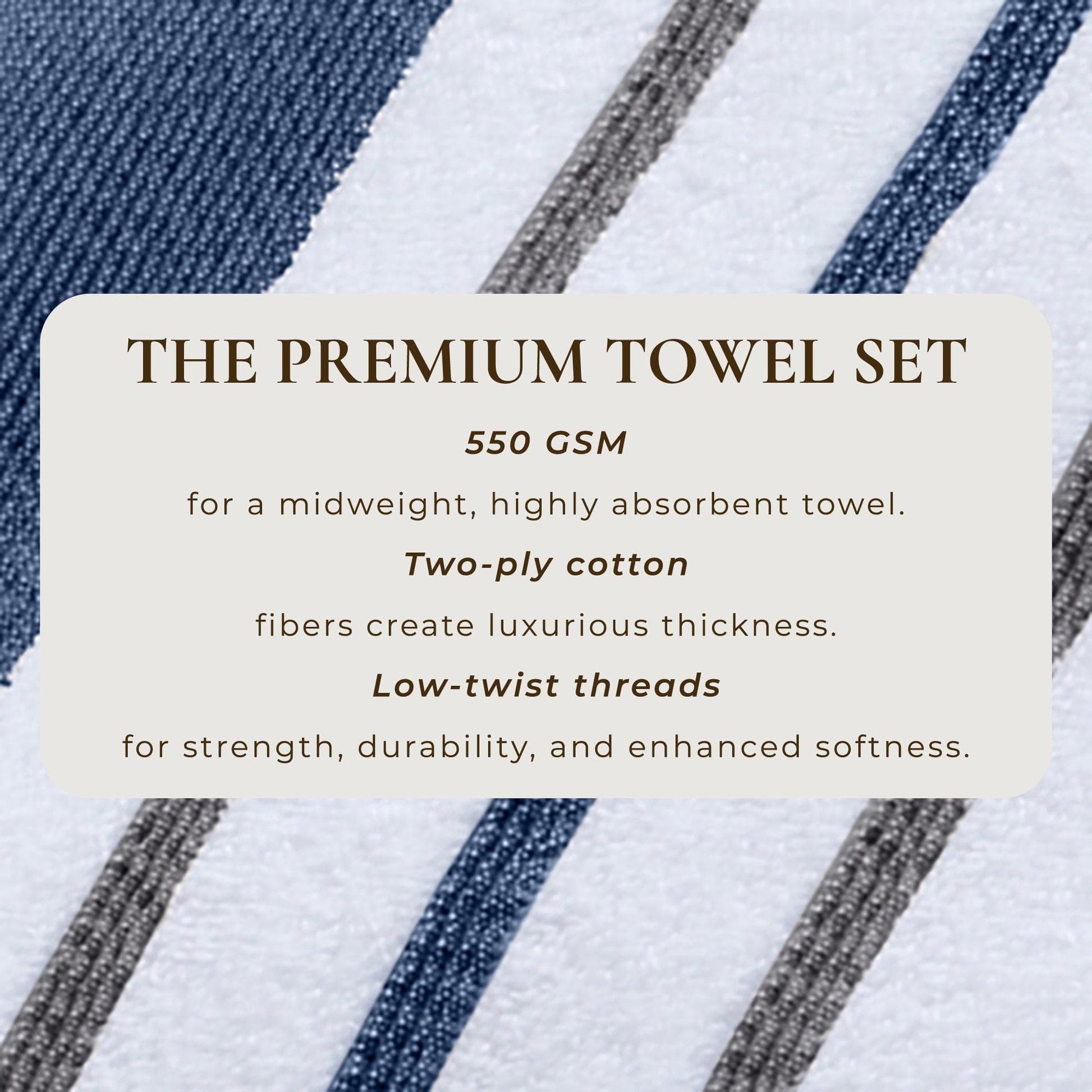 Decorative Cotton Stripe Bath Towel Set - Noelle Collection - Best Buy Furniture