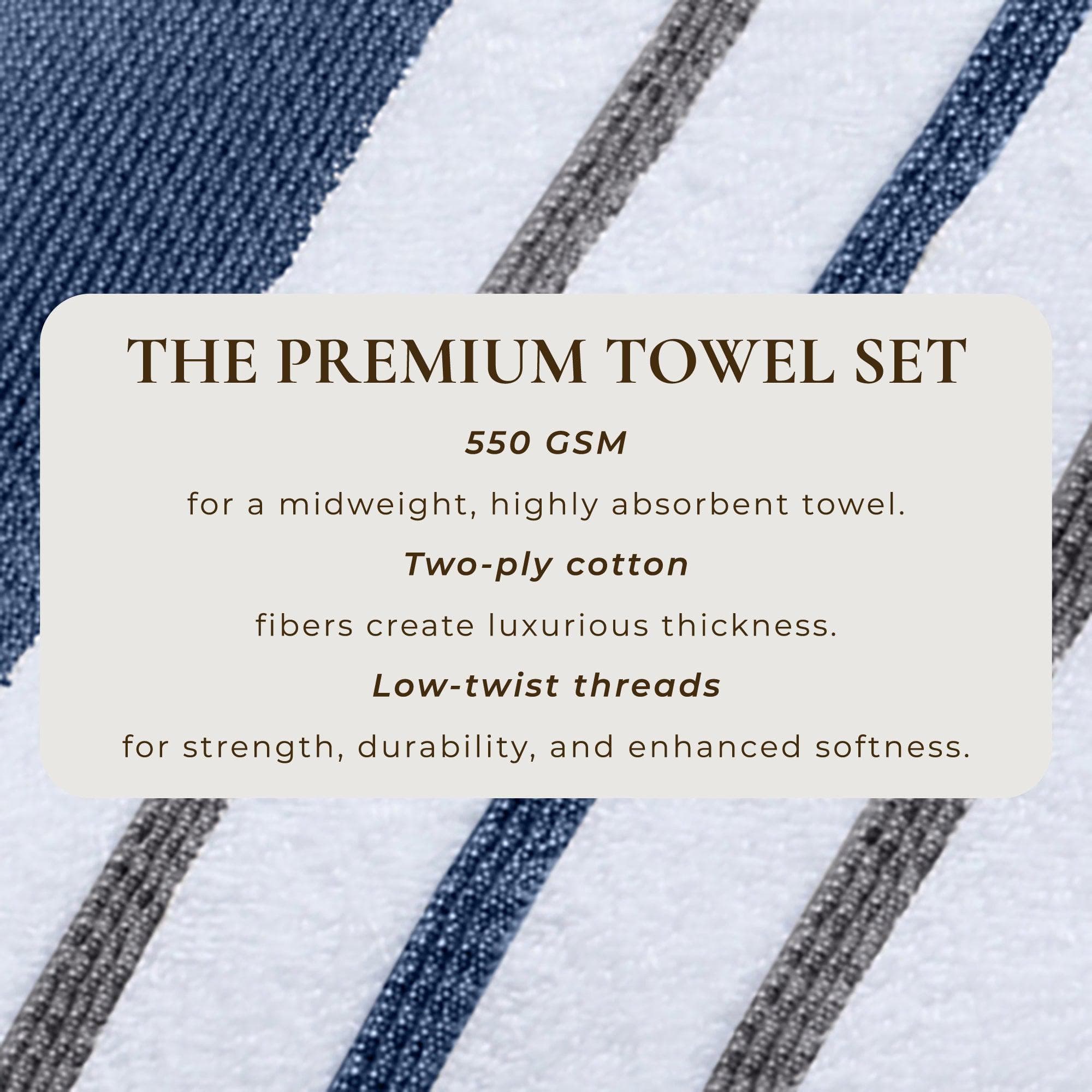 Decorative Cotton Stripe Bath Towel Set - Noelle Collection - Best Buy Furniture