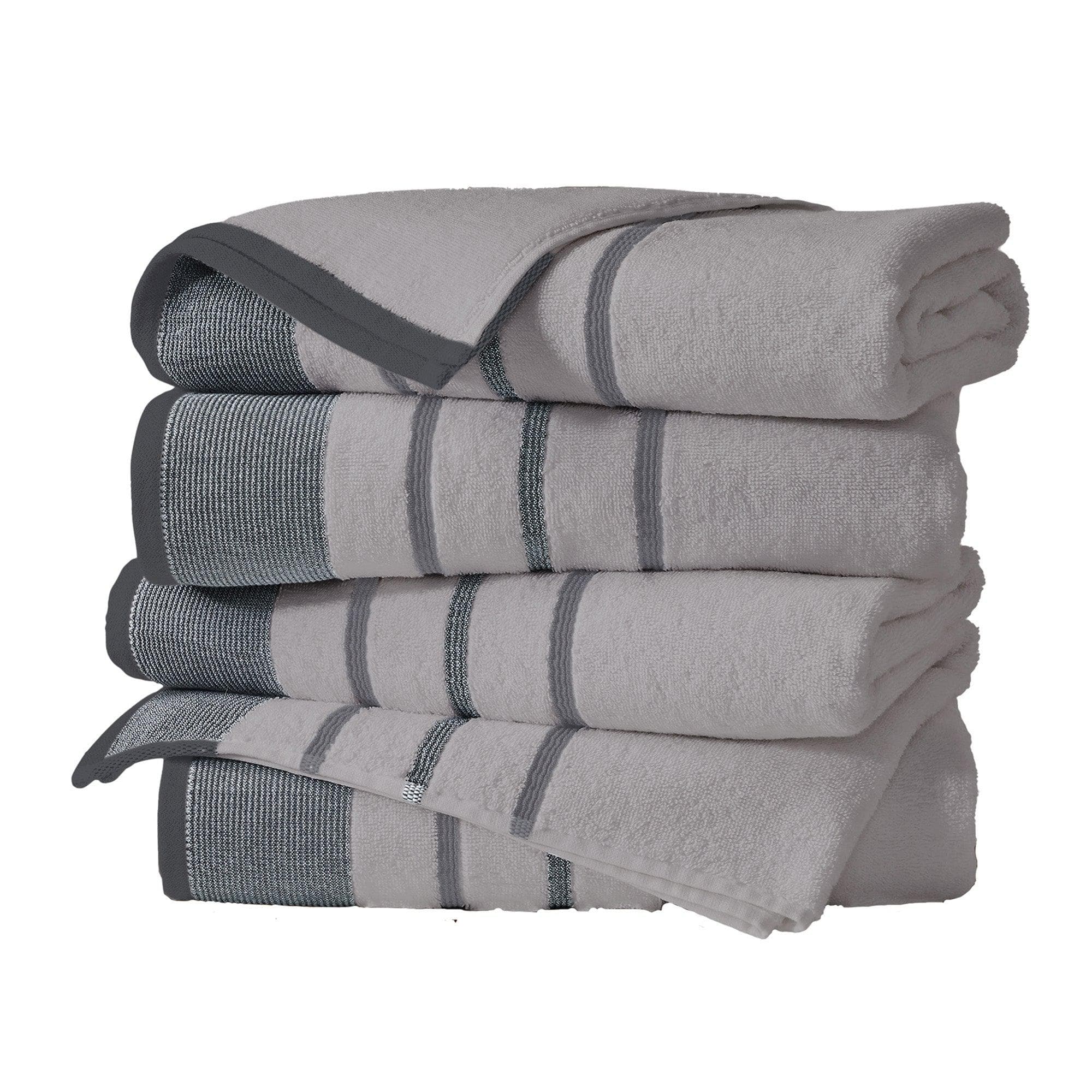Decorative Cotton Stripe Bath Towel Set - Noelle Collection - Best Buy Furniture