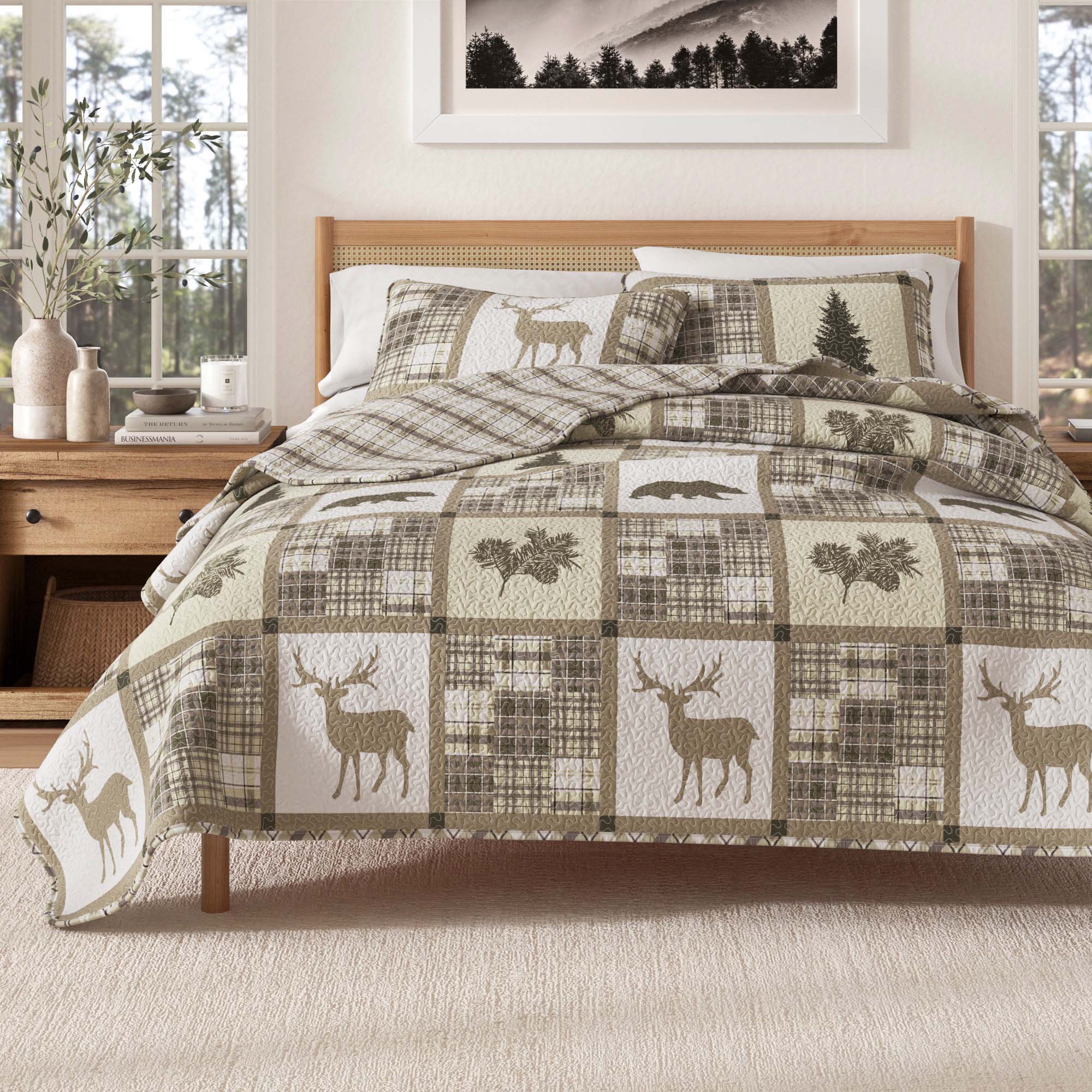 3-Piece Lodge Quilt - Stonehurst Collection - Best Buy Furniture