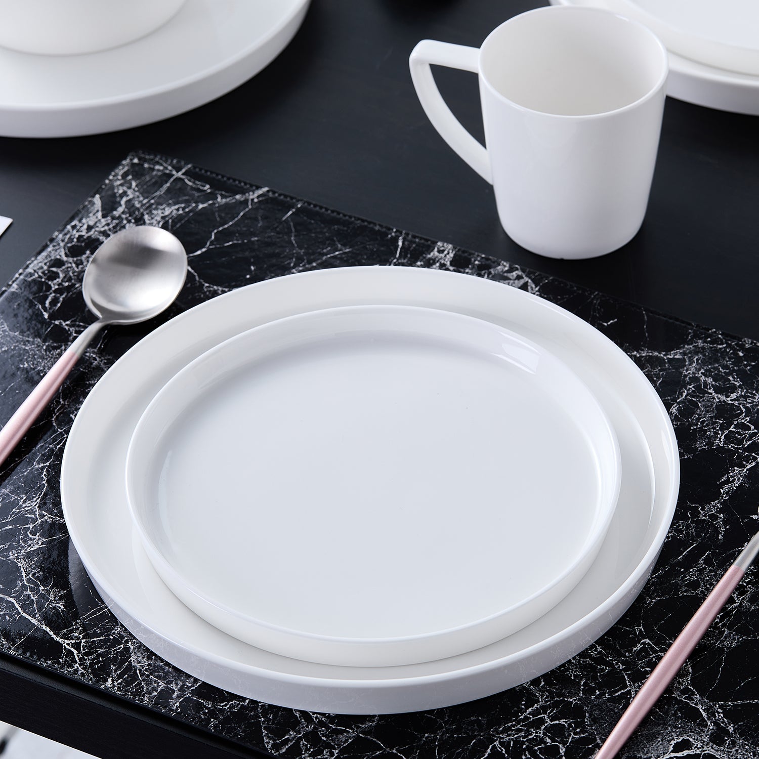 Madeline Bone China Dinnerware Set - White