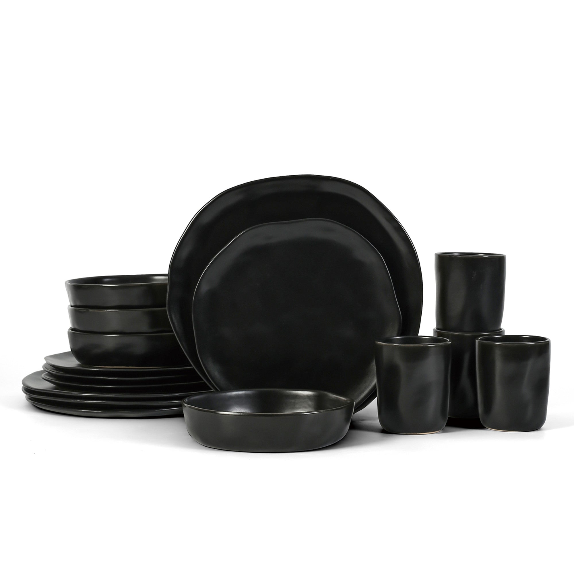 Hekonda Stoneware Dinnerware Set - Black