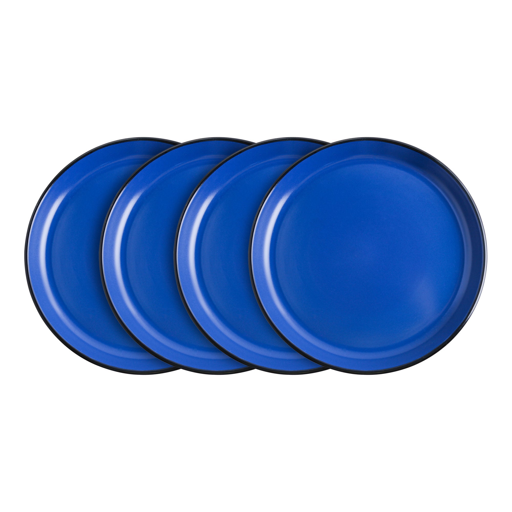 Albie Stoneware Dinner Plate - Blue And Black