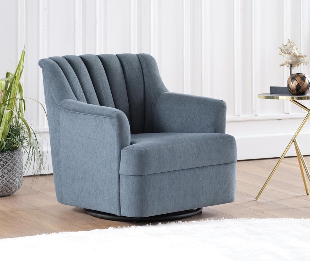 Contemporary Petrol Blue Armchair