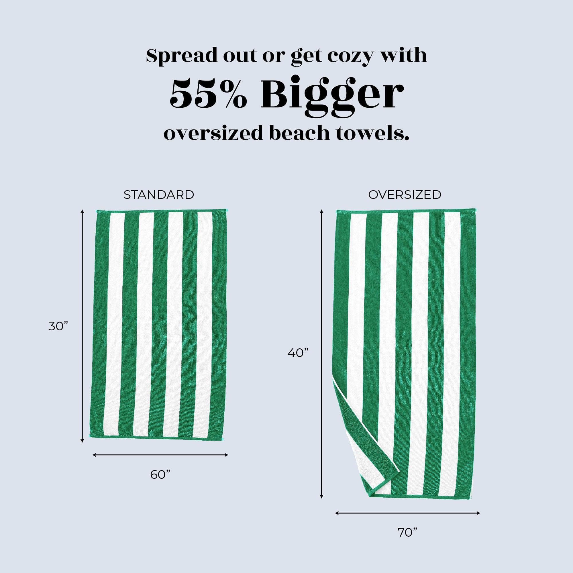 Cotton Velour Cabana Stripe Beach Towel - Novia Collection - Best Buy Furniture