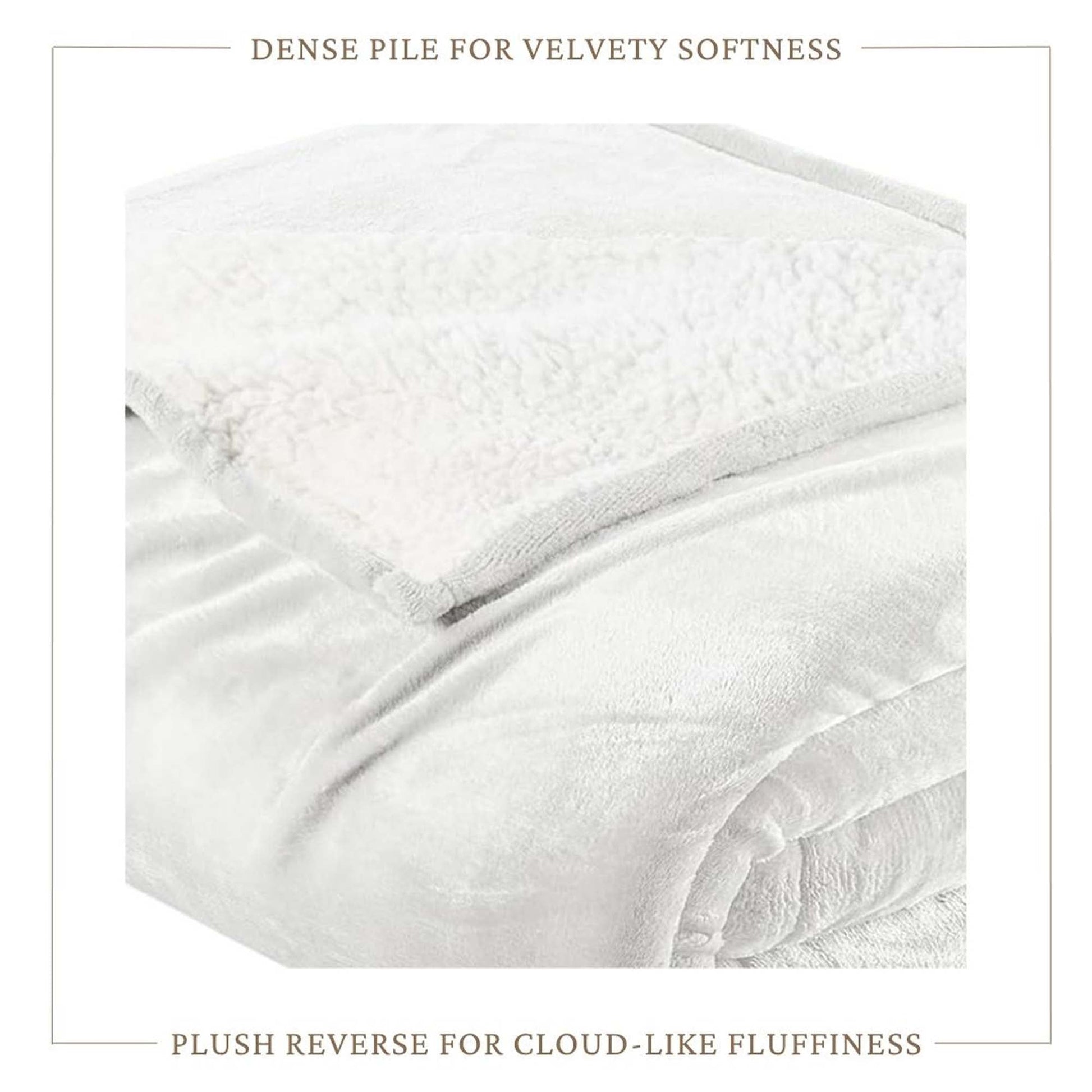 Velvet Plush Sherpa Bed Blanket - Sherpa Fleece Collection - Best Buy Furniture