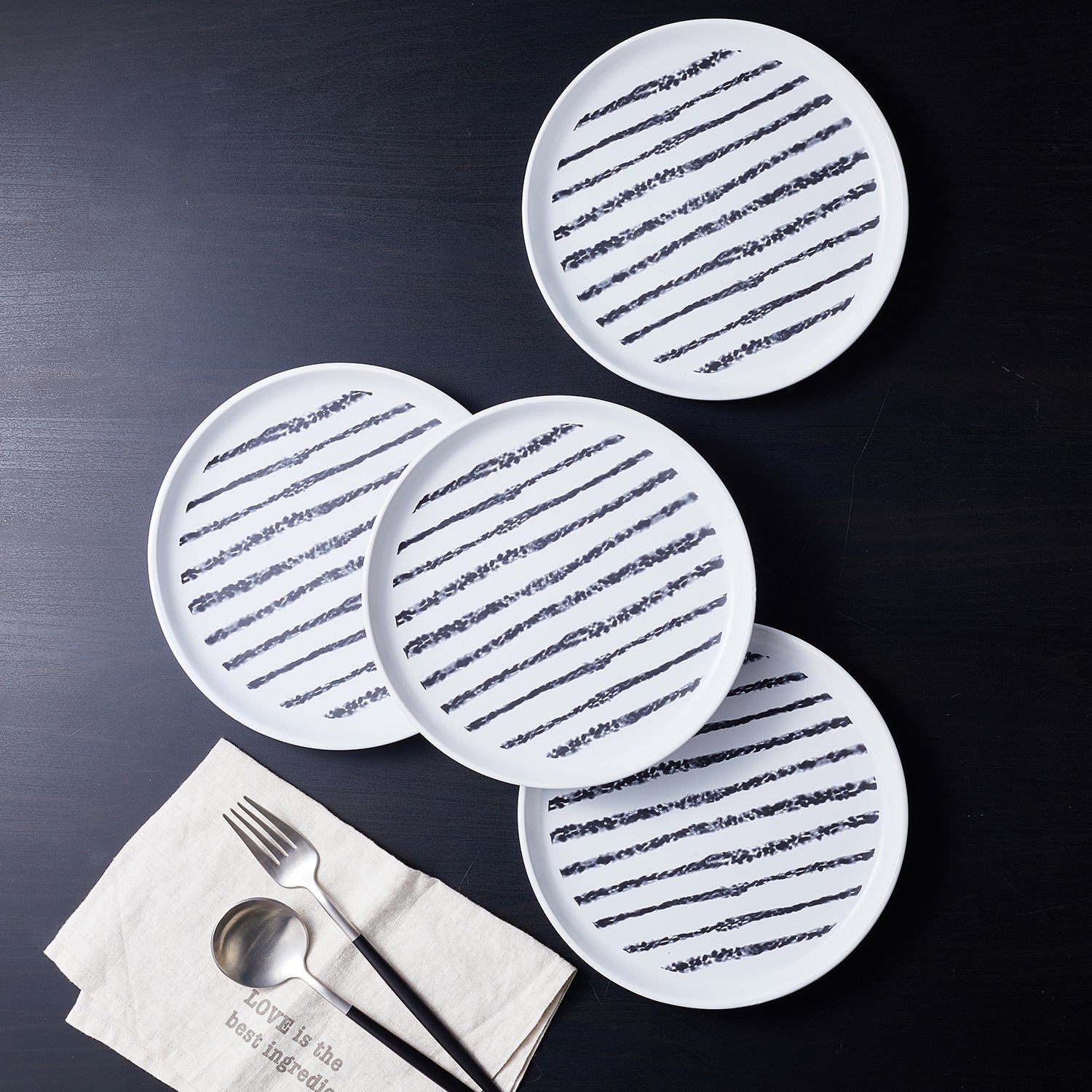 Nova Stoneware Dinnerware Set - Black