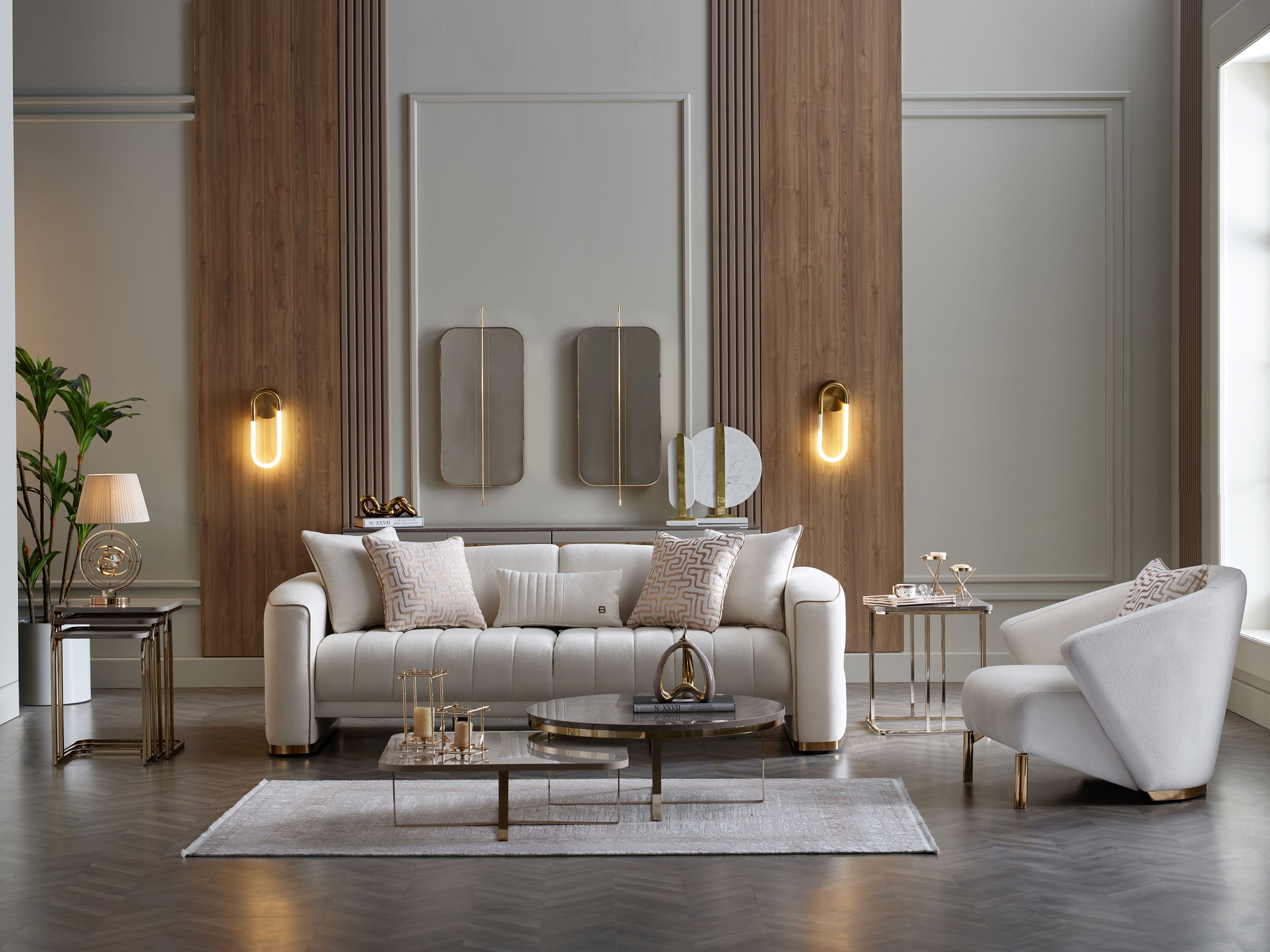 Veronica living room set featuring hidden storage compartments