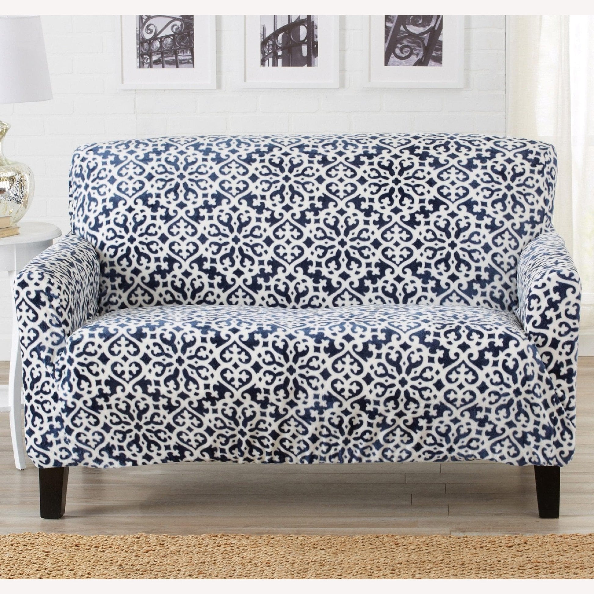 Velvet Stretch Slipcover - Gale Collection - Best Buy Furniture