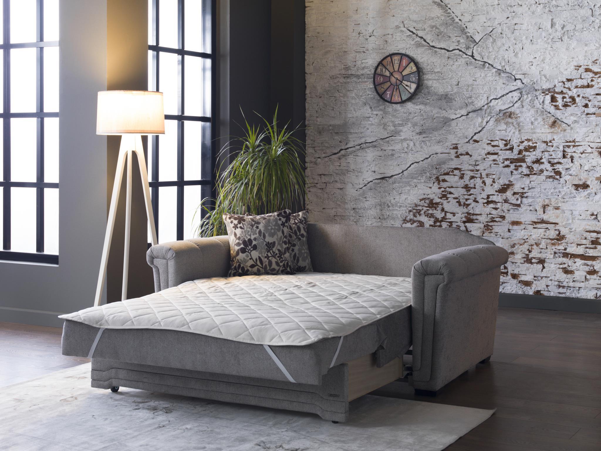 Modern Victoria loveseat with high-density foam cushions