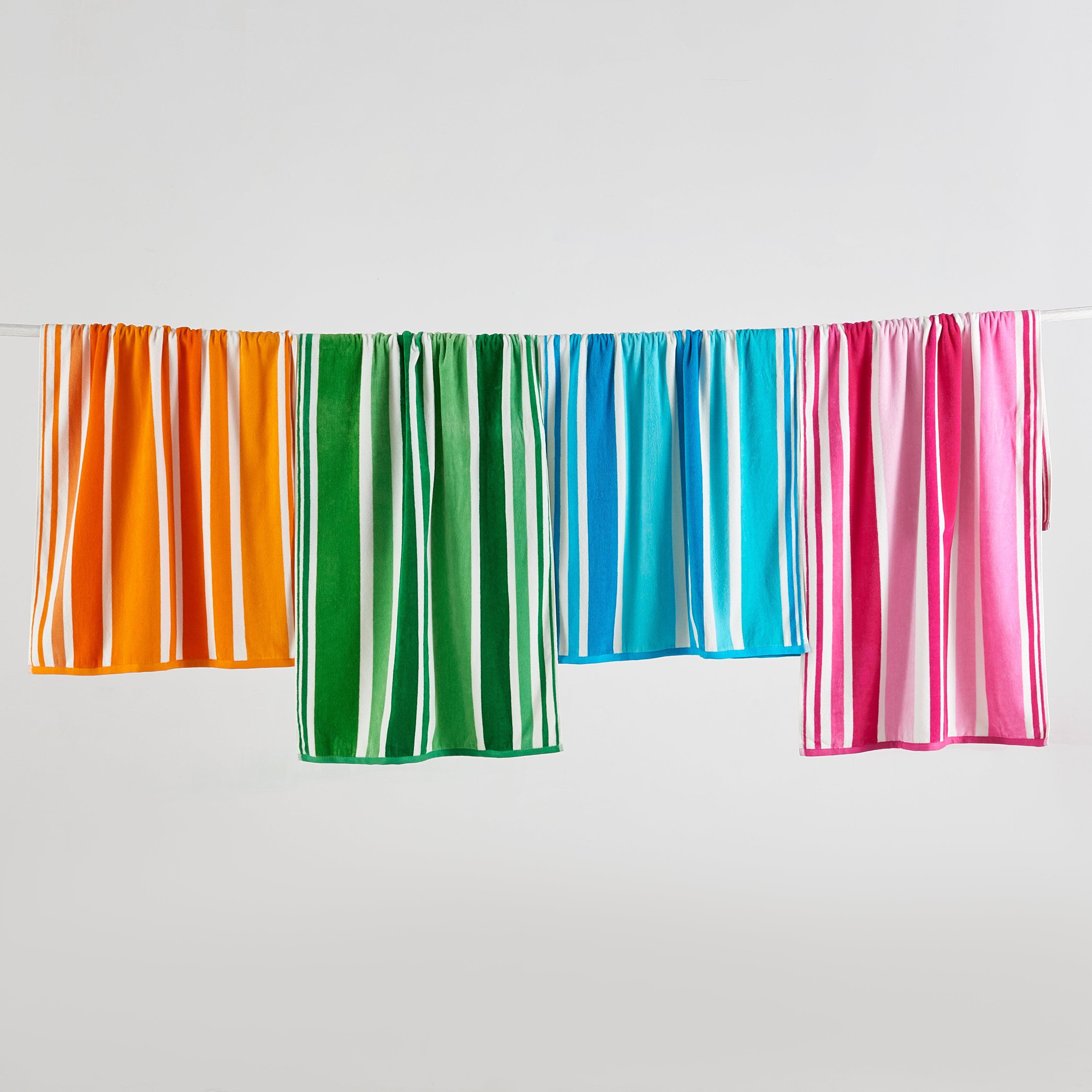 Cotton Velour Cabana Stripe Beach Towel - Novia Collection - Best Buy Furniture