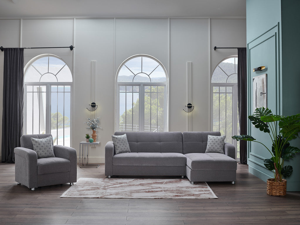 Vision sectional with fold-out sleeper bed for extra comfort