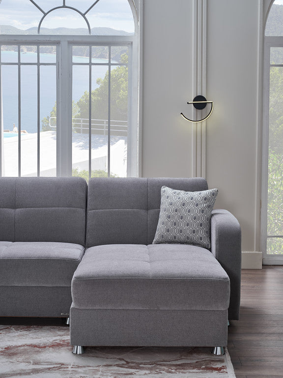 Vision sectional with a solid wood frame for durability