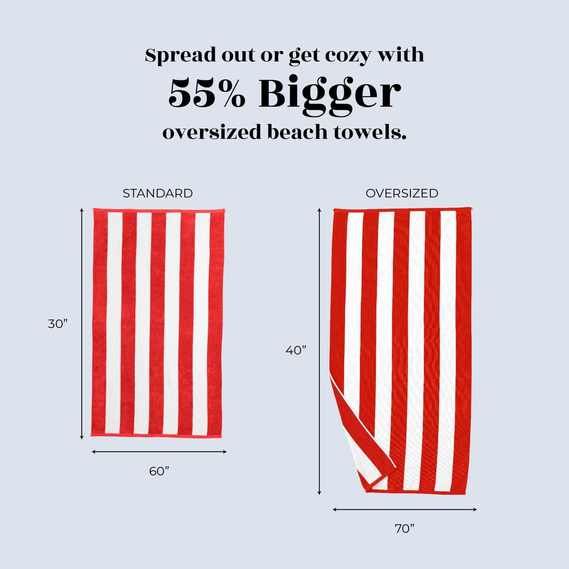 Cotton Velour Cabana Stripe Beach Towel - Novia Collection - Best Buy Furniture