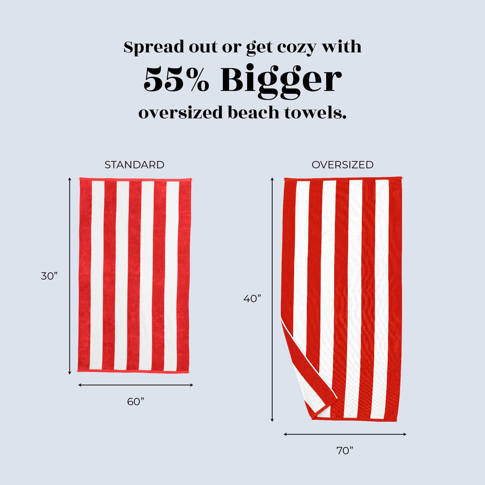 Cotton Velour Cabana Stripe Beach Towel - Novia Collection - Best Buy Furniture