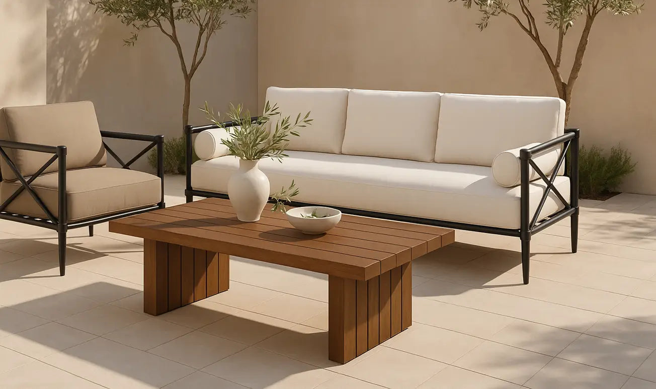 Willow Outdoor Sofa Cream - Moes Home