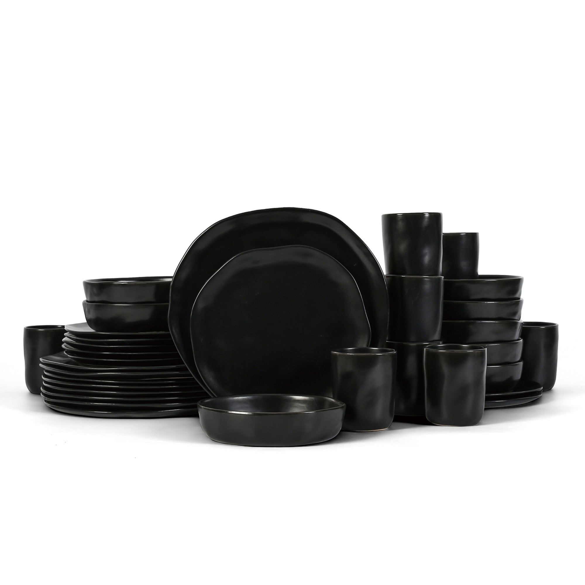 Hekonda Stoneware Dinnerware Set - Black