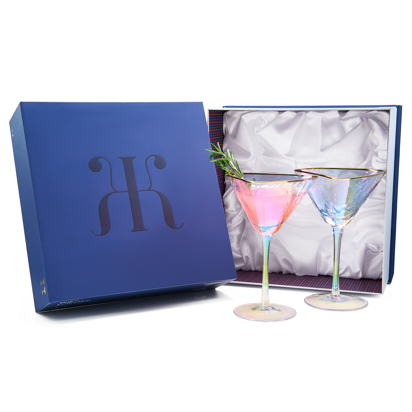 Dulce Martini Cocktail Glassware, Set of 2