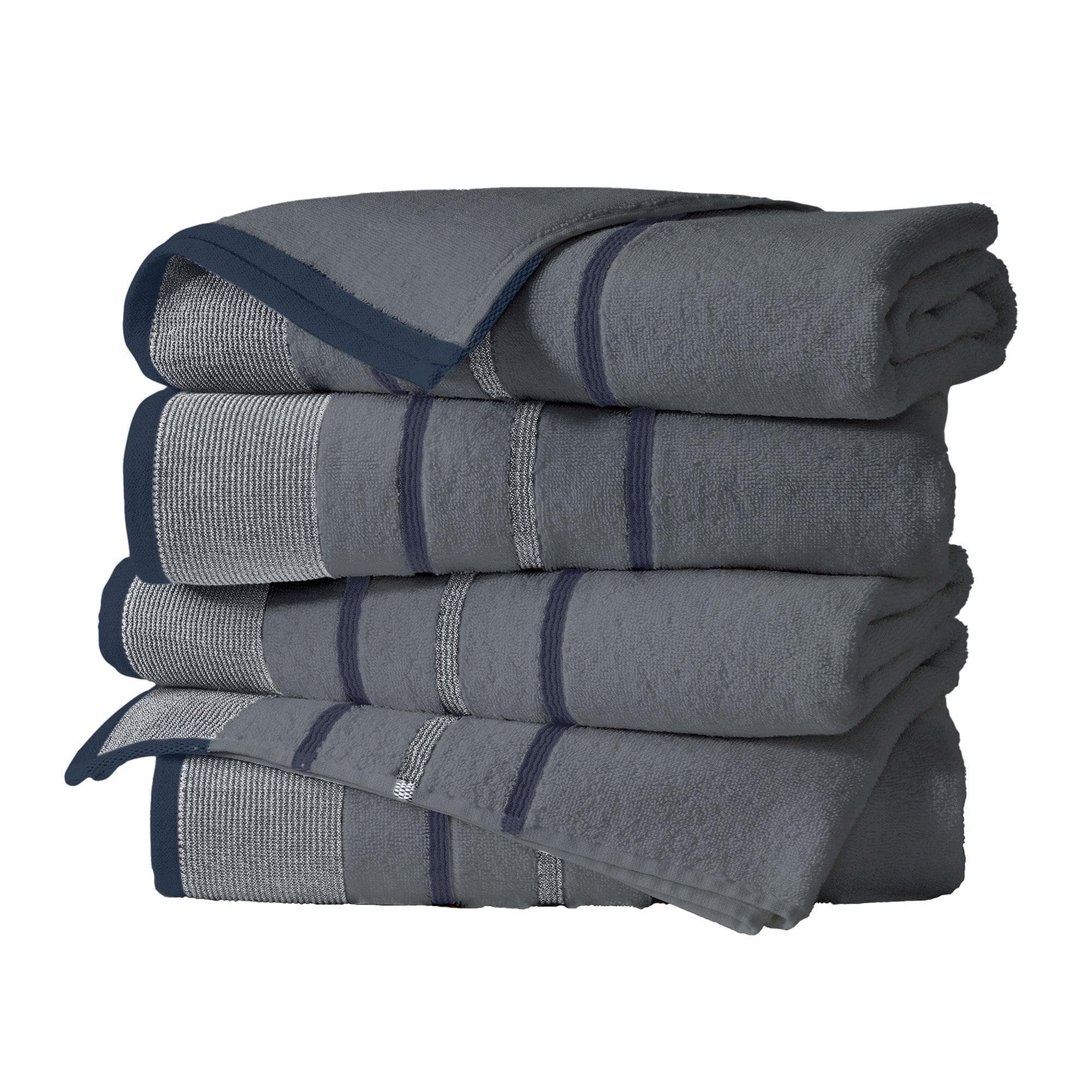 Decorative Cotton Stripe Bath Towel Set - Noelle Collection - Best Buy Furniture
