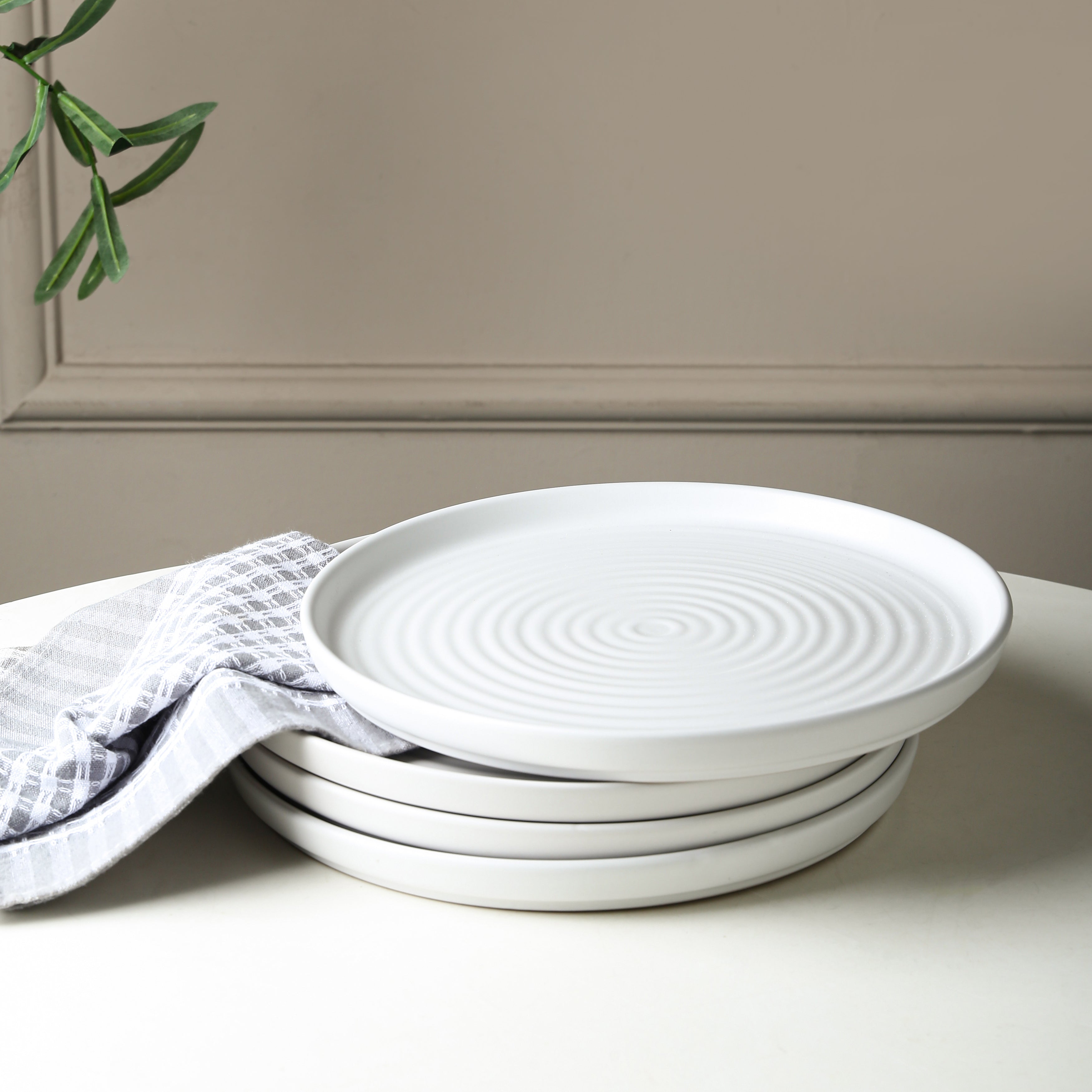 Elica Stoneware Dinnerware Set - White
