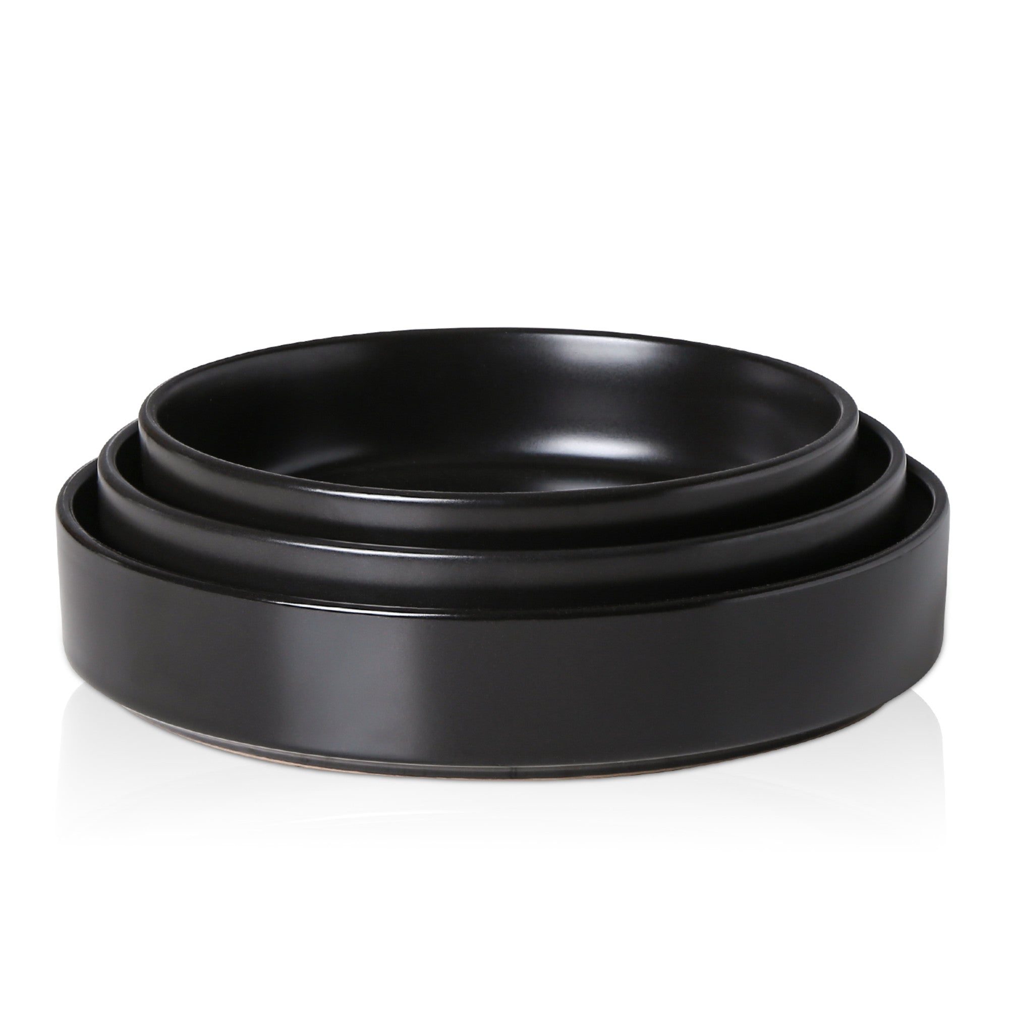 Celina Stoneware Serving Bowl - Black, Set of 3