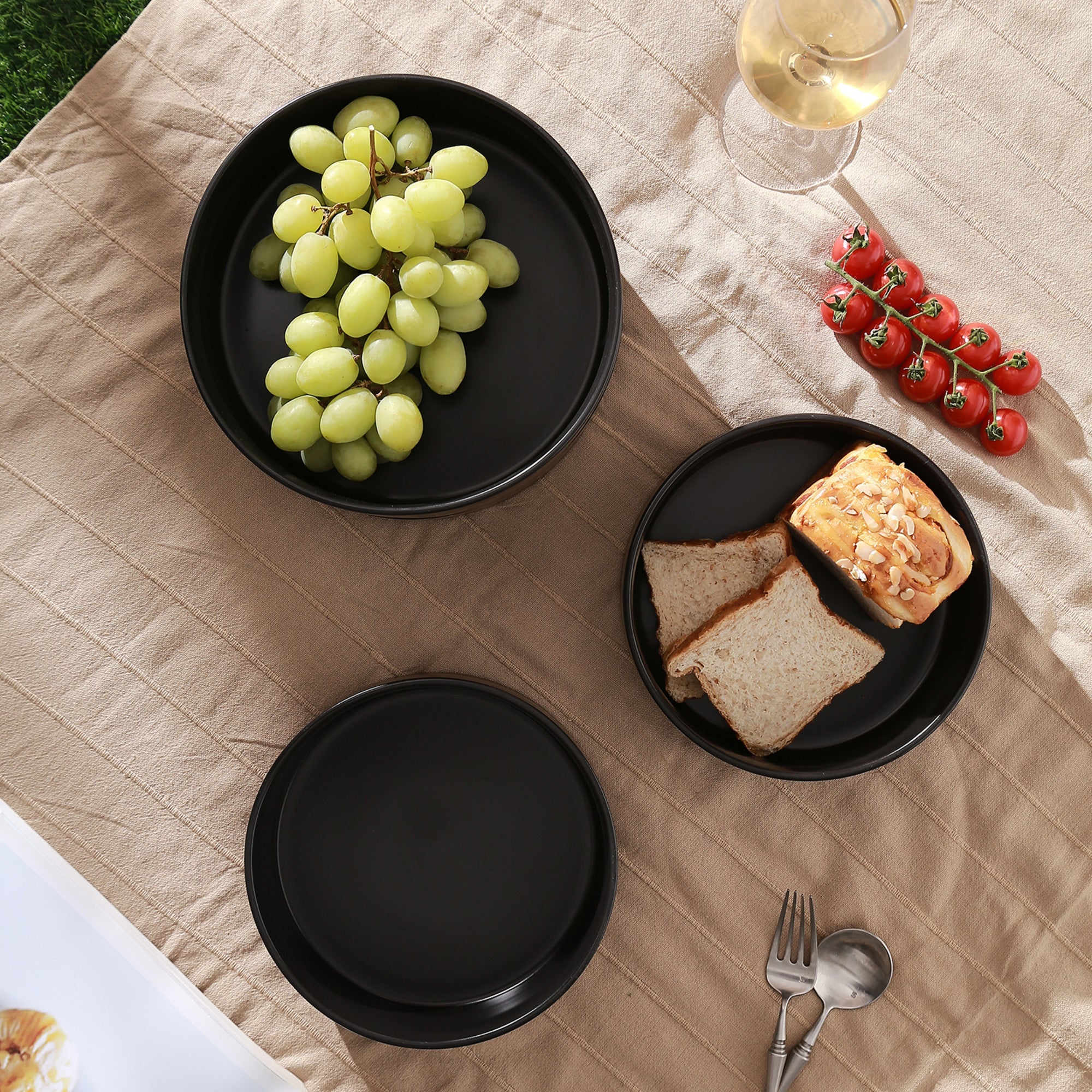 Celina Stoneware Serving Bowl - Black, Set of 3