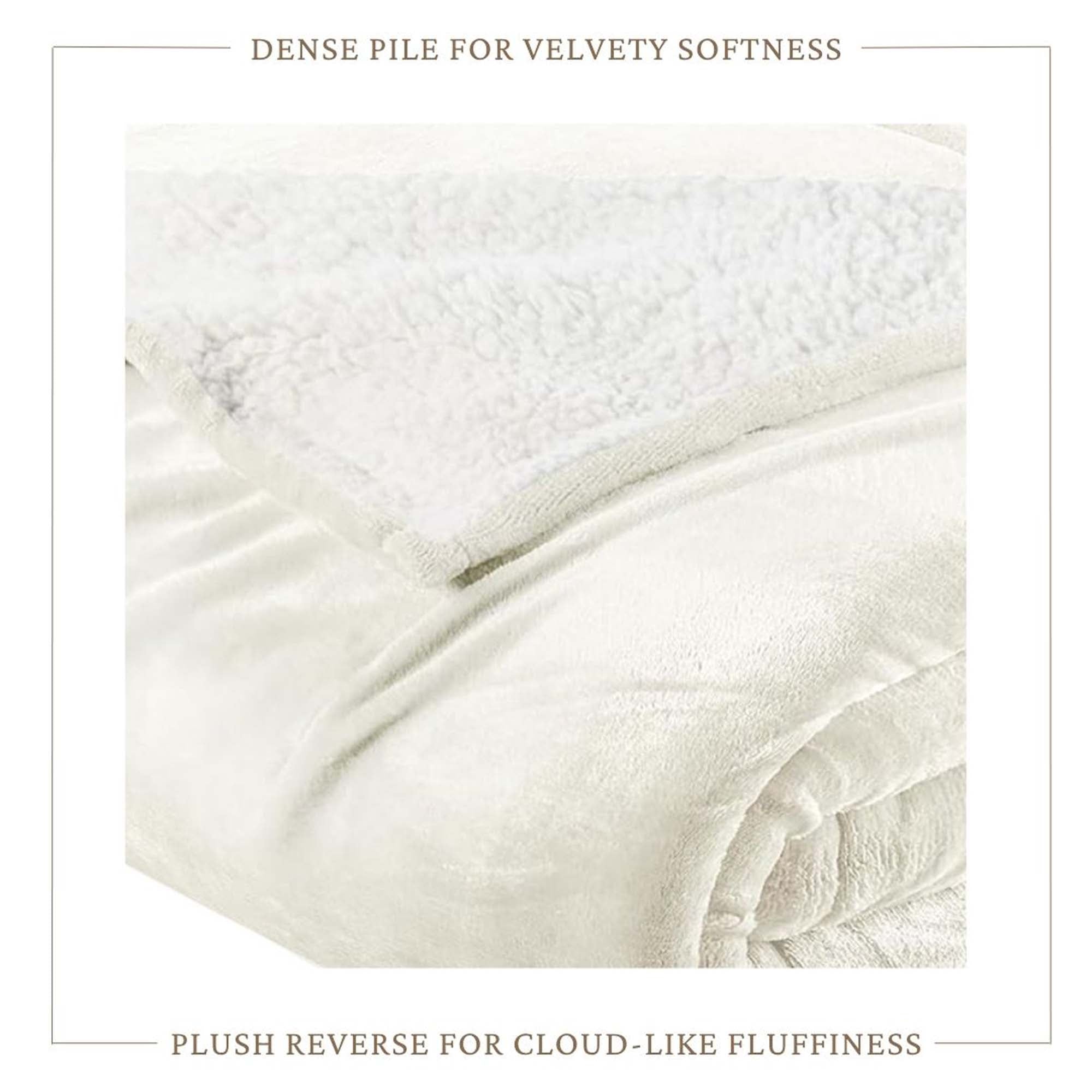 Velvet Plush Sherpa Bed Blanket - Sherpa Fleece Collection - Best Buy Furniture
