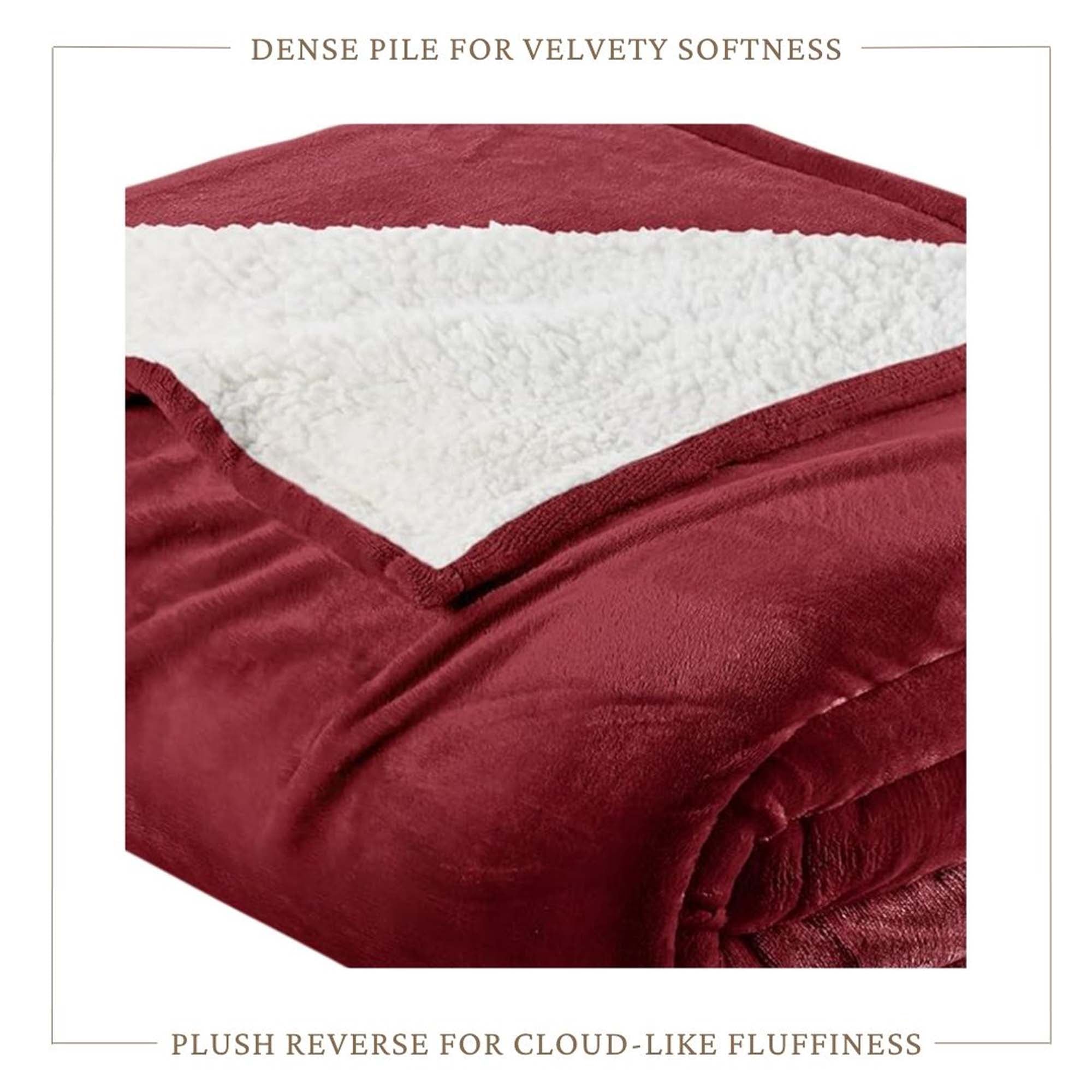 Velvet Plush Sherpa Bed Blanket - Sherpa Fleece Collection - Best Buy Furniture