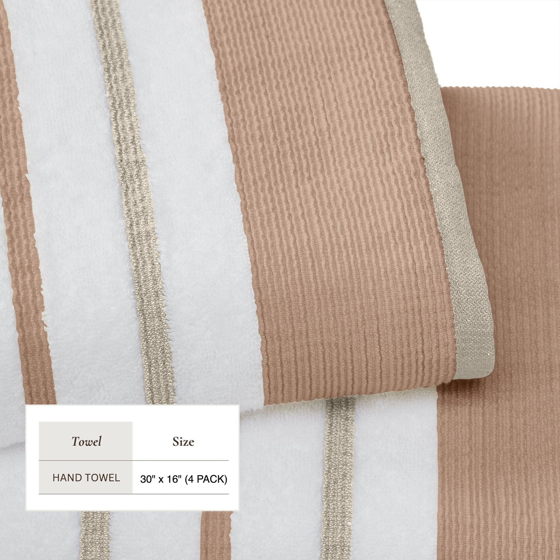 Decorative Cotton Stripe Bath Towel Set - Noelle Collection - Best Buy Furniture