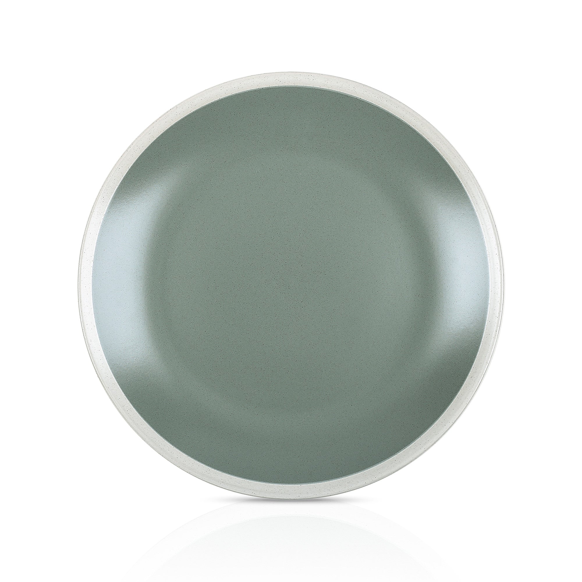 Serenity Stoneware Dinner Plate - Green And Cream