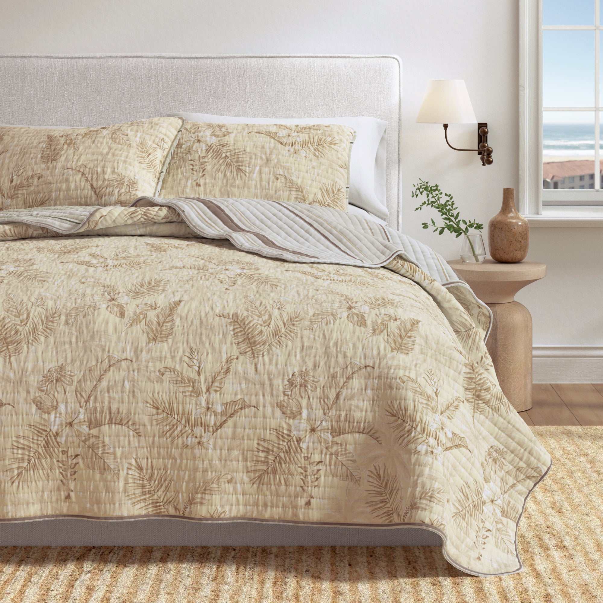 Floral Printed Cotton Quilt Set - Mendocino Collection - Best Buy Furniture