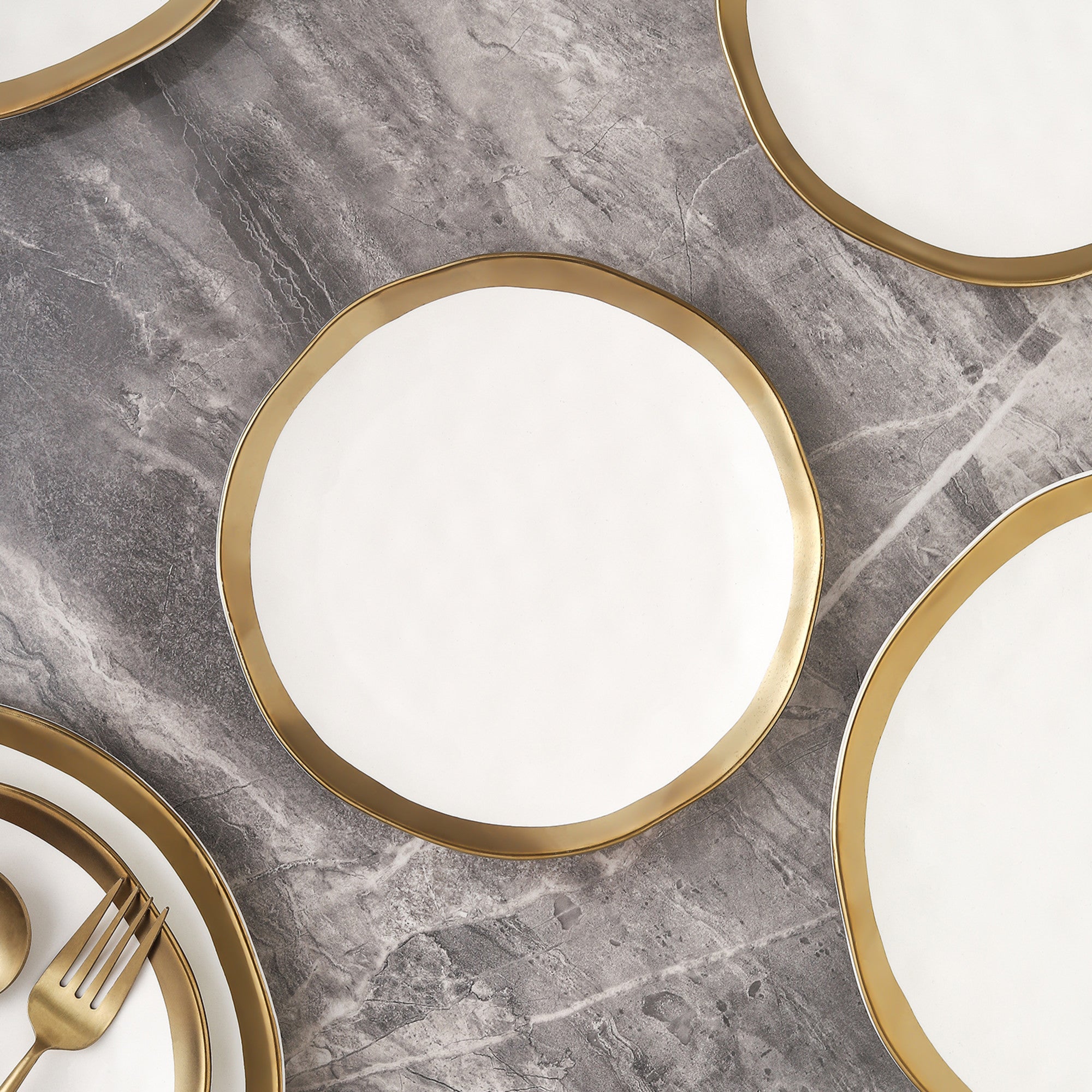 Florian Porcelain Salad Plate - White