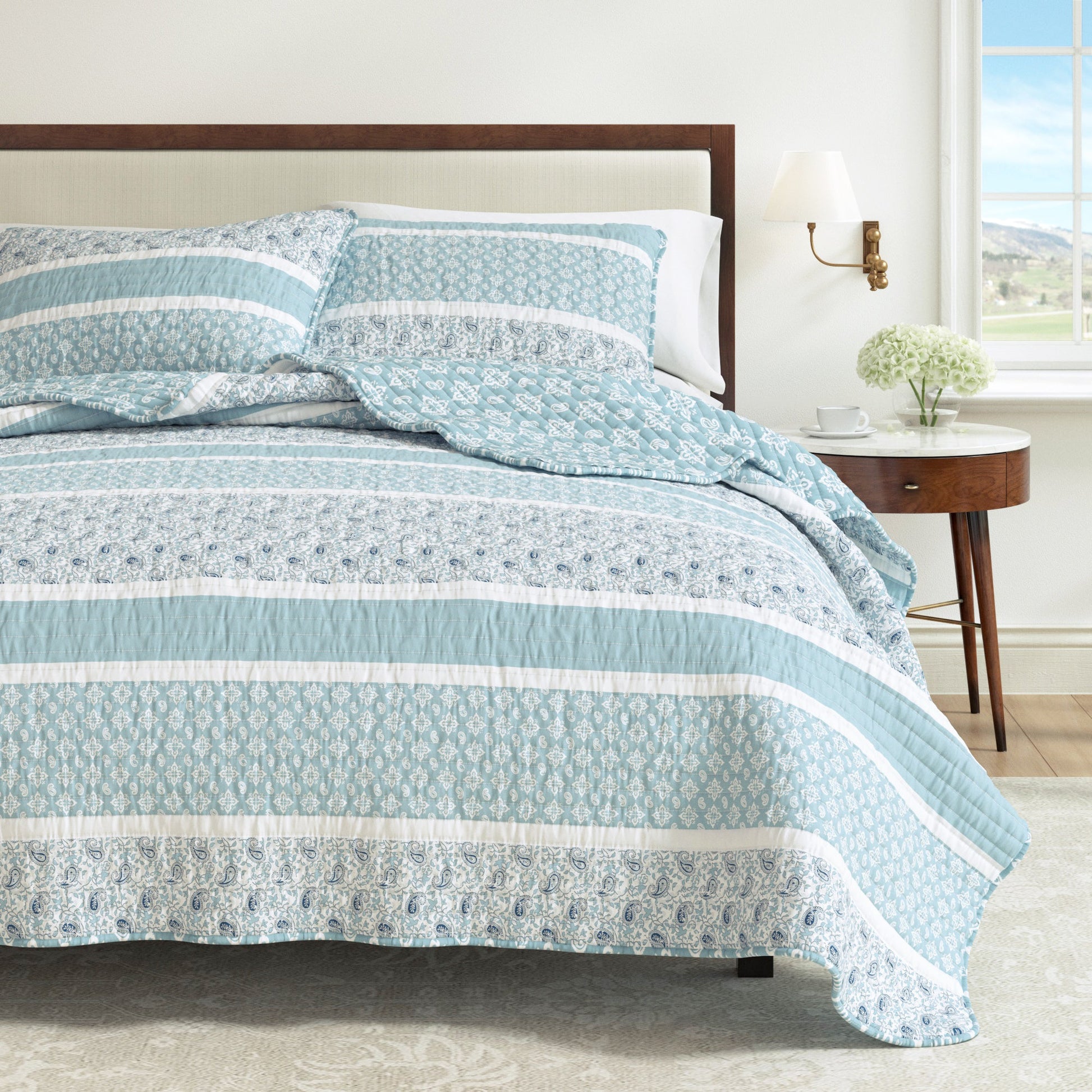 3-Piece Stripe Quilt - Kadi Collection - Best Buy Furniture