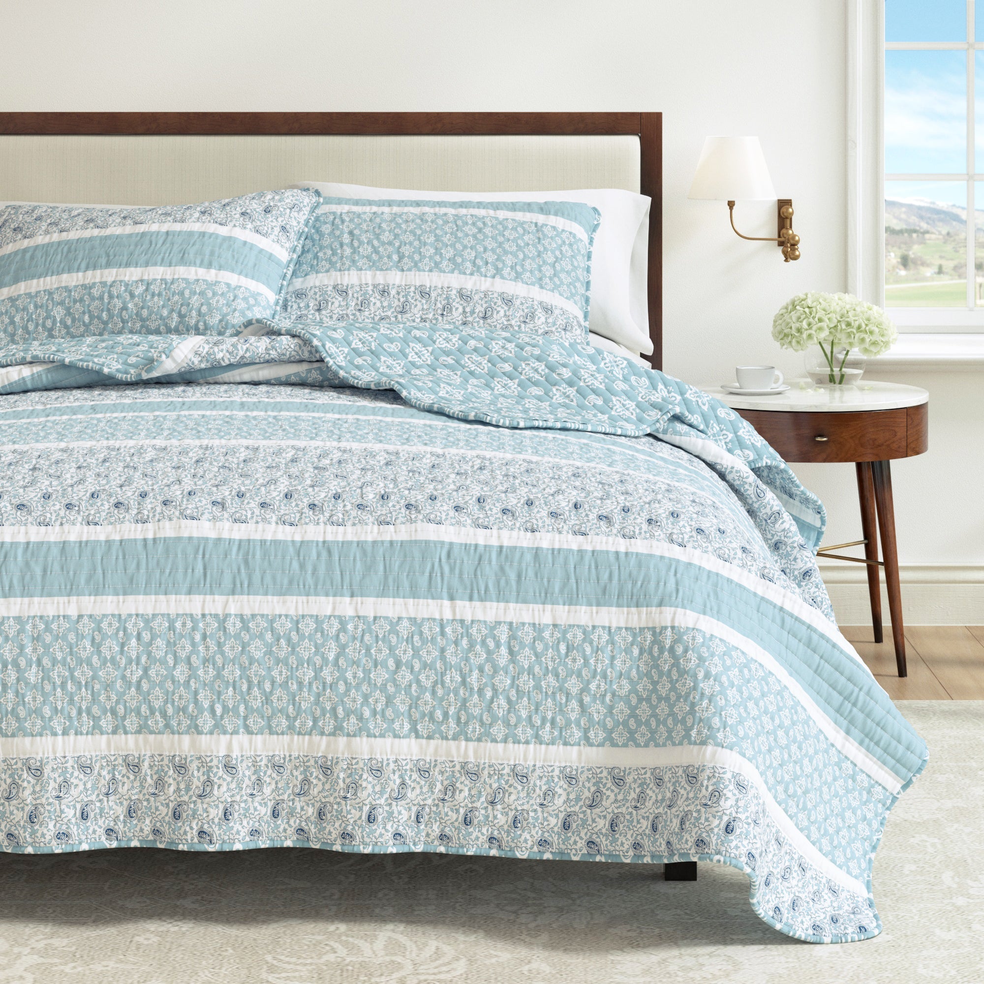 3-Piece Stripe Quilt - Kadi Collection - Best Buy Furniture