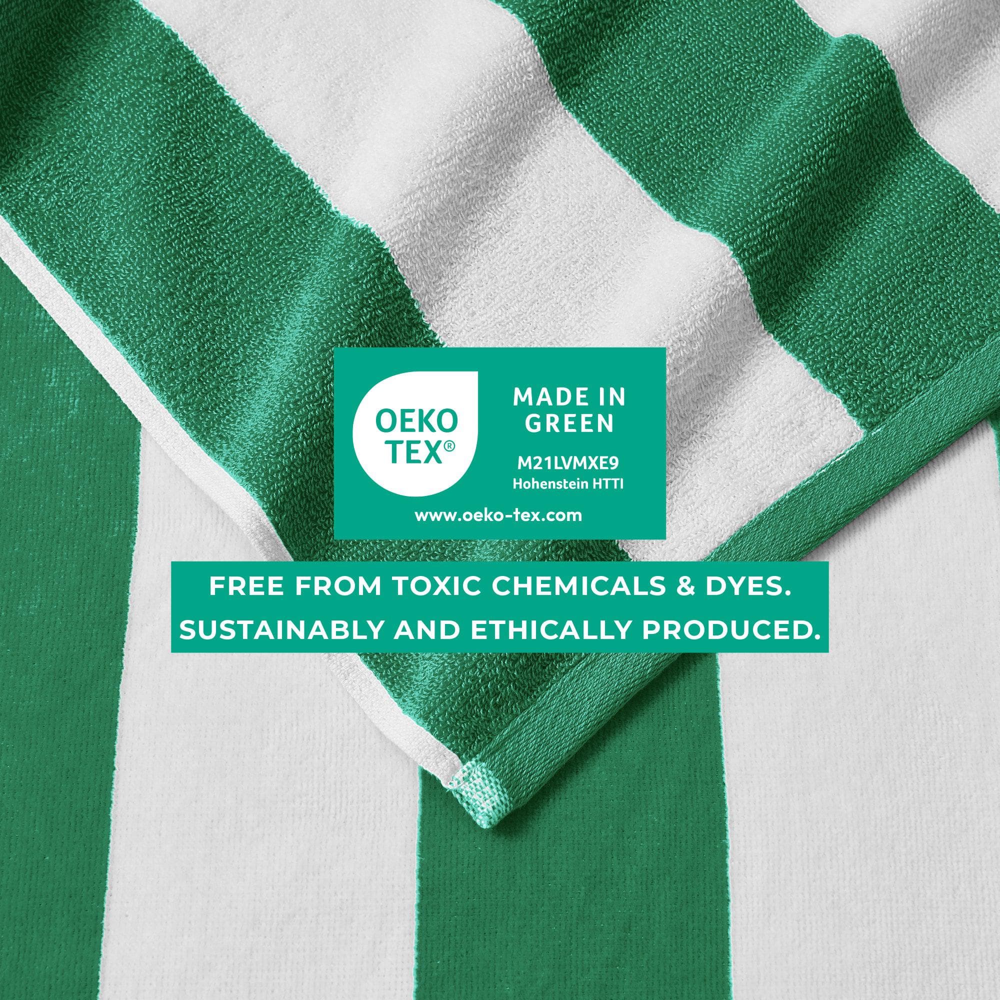 Cotton Velour Cabana Stripe Beach Towel - Novia Collection - Best Buy Furniture