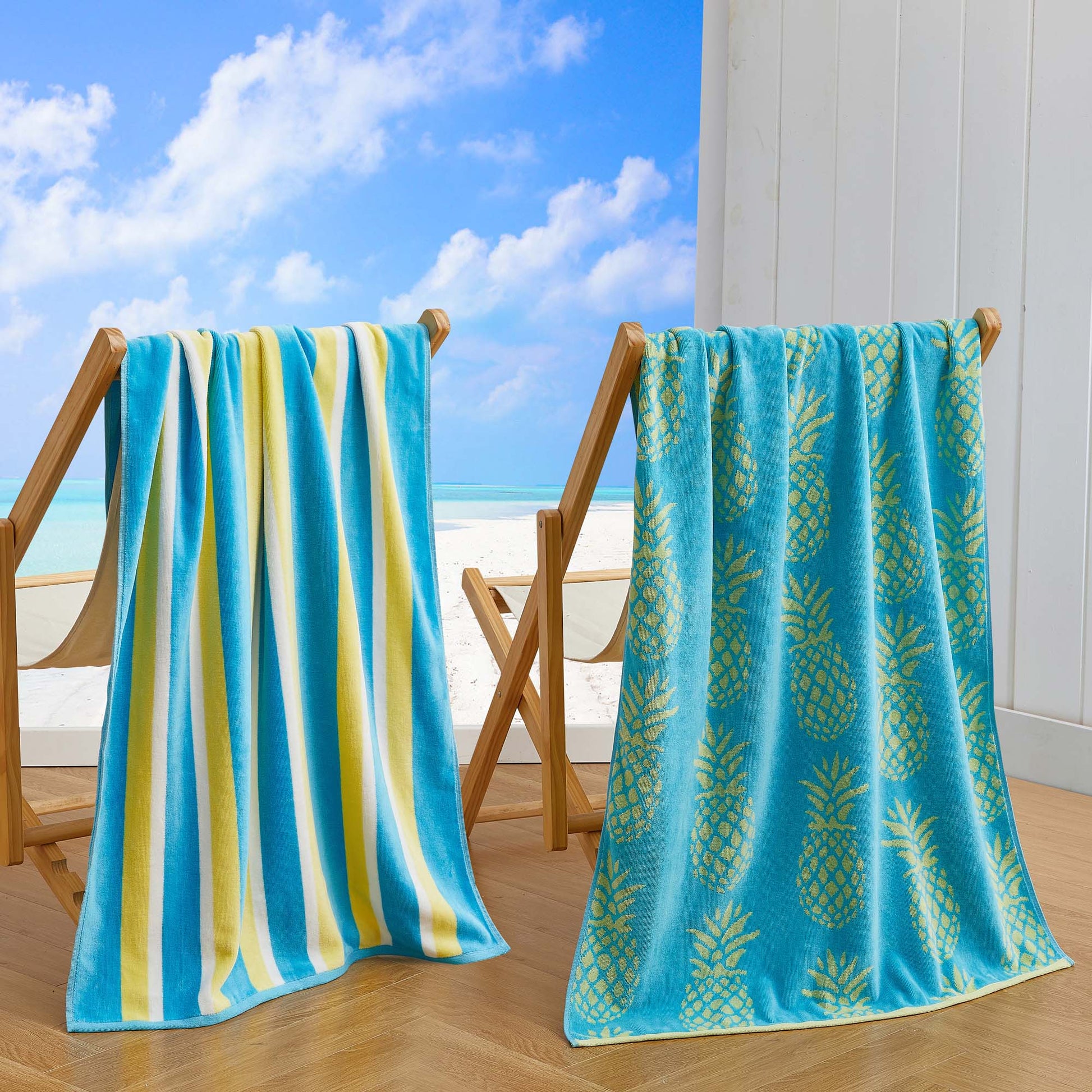 Cotton Velour Beach Towel - Maui Collection - Best Buy Furniture