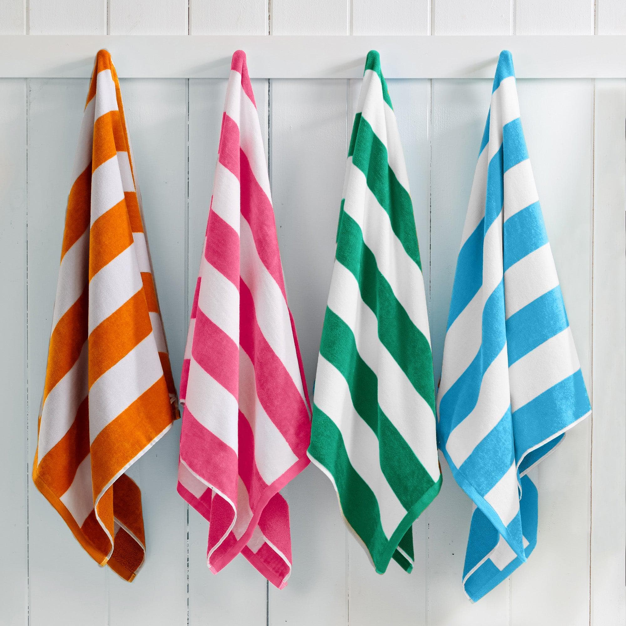 Cotton Velour Cabana Stripe Beach Towel - Novia Collection - Best Buy Furniture