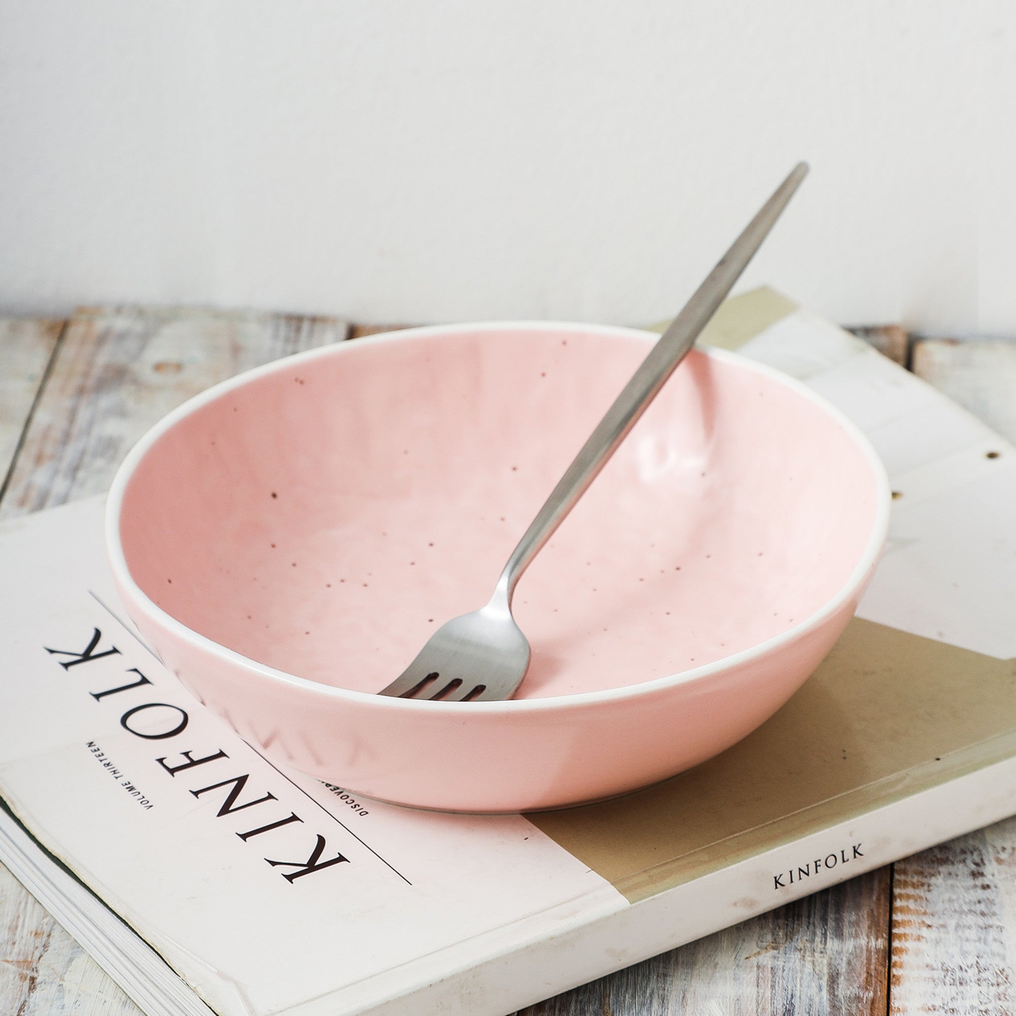 Elena Stoneware Bowl - Pink