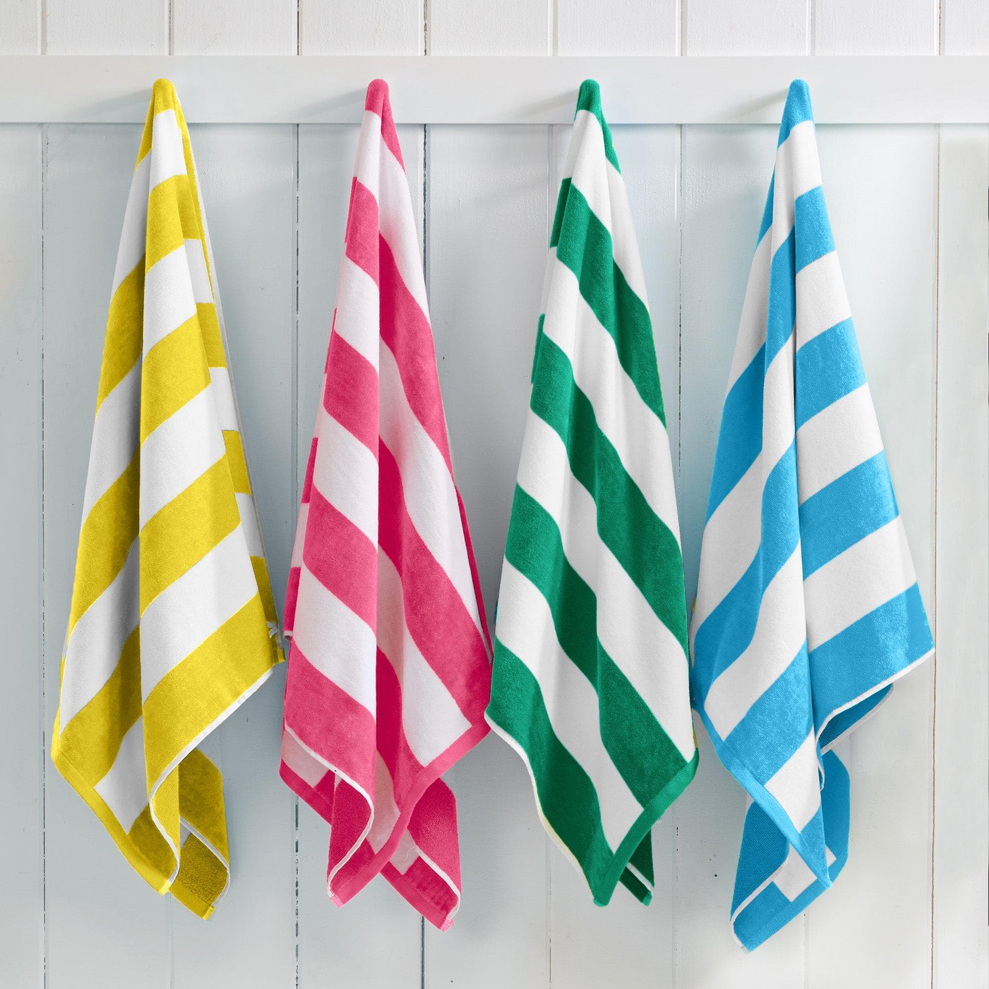 Cotton Velour Cabana Stripe Beach Towel - Novia Collection - Best Buy Furniture