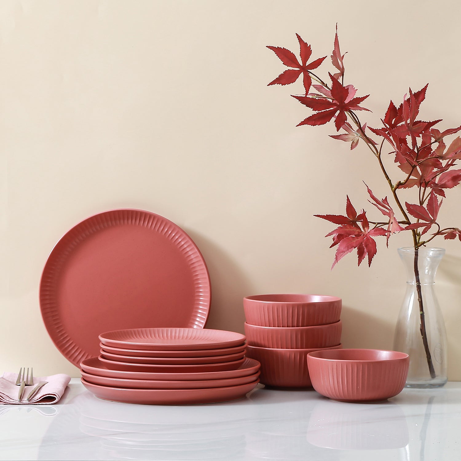 Logan Stoneware Dinnerware Set - Terracotta