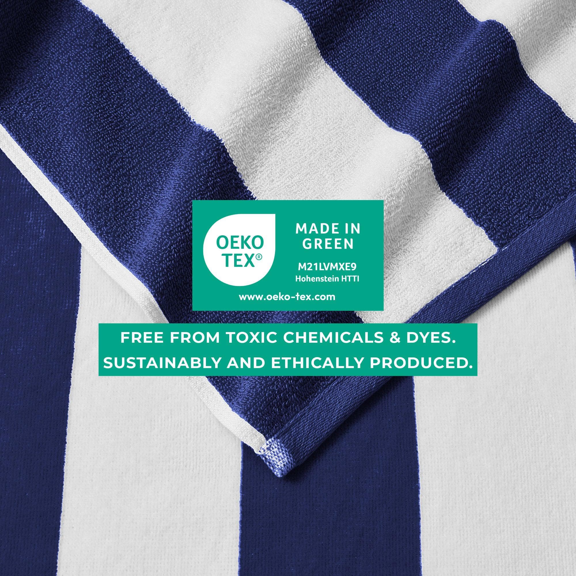 Cotton Velour Cabana Stripe Beach Towel - Novia Collection - Best Buy Furniture