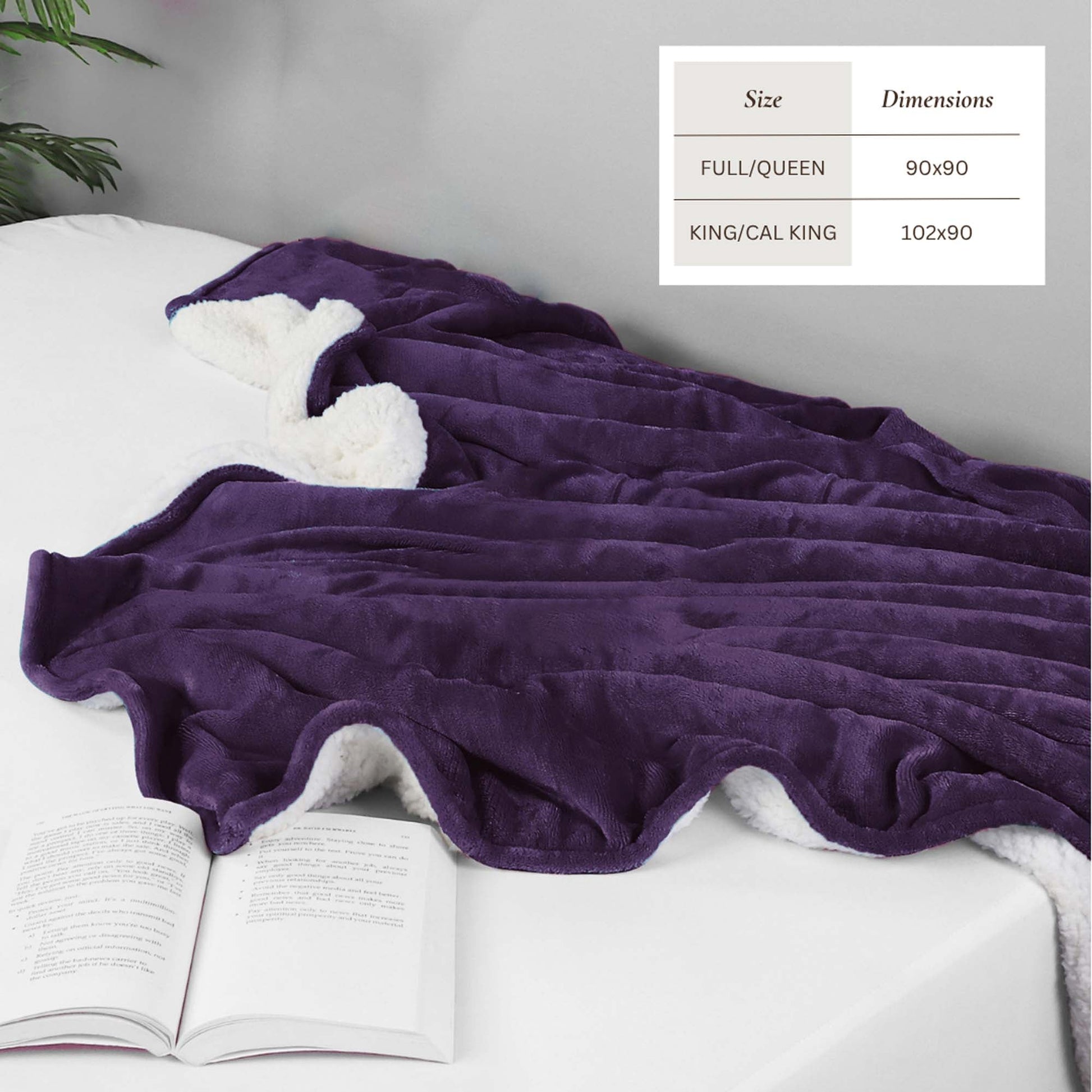 Velvet Plush Sherpa Bed Blanket - Sherpa Fleece Collection - Best Buy Furniture