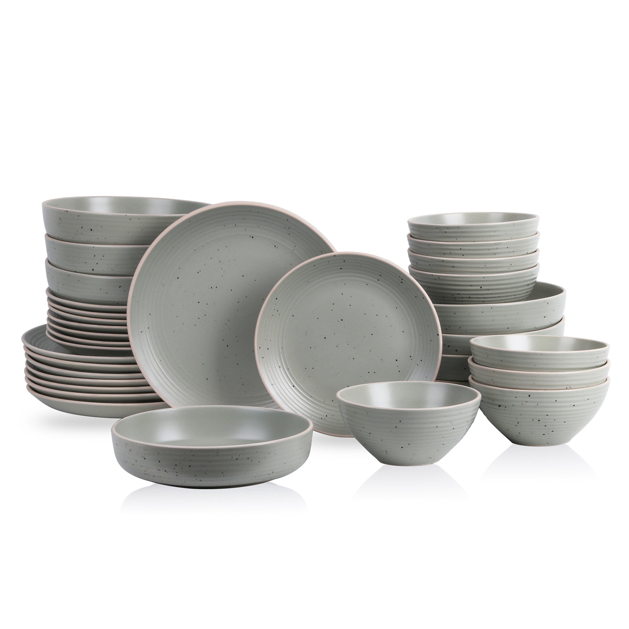 Lauren Stoneware Dinnerware Set - Green