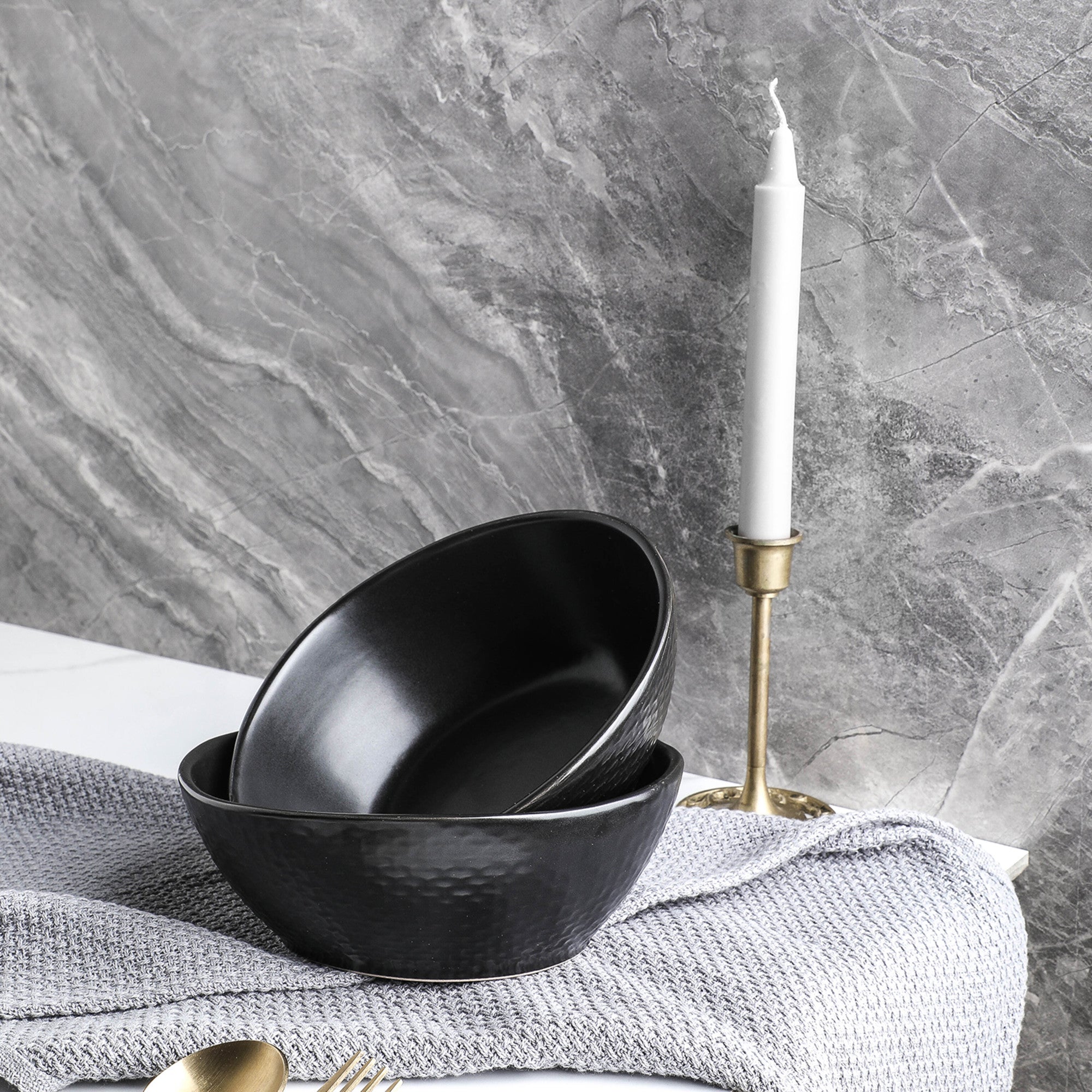 Abigael Stoneware Bowl - Black