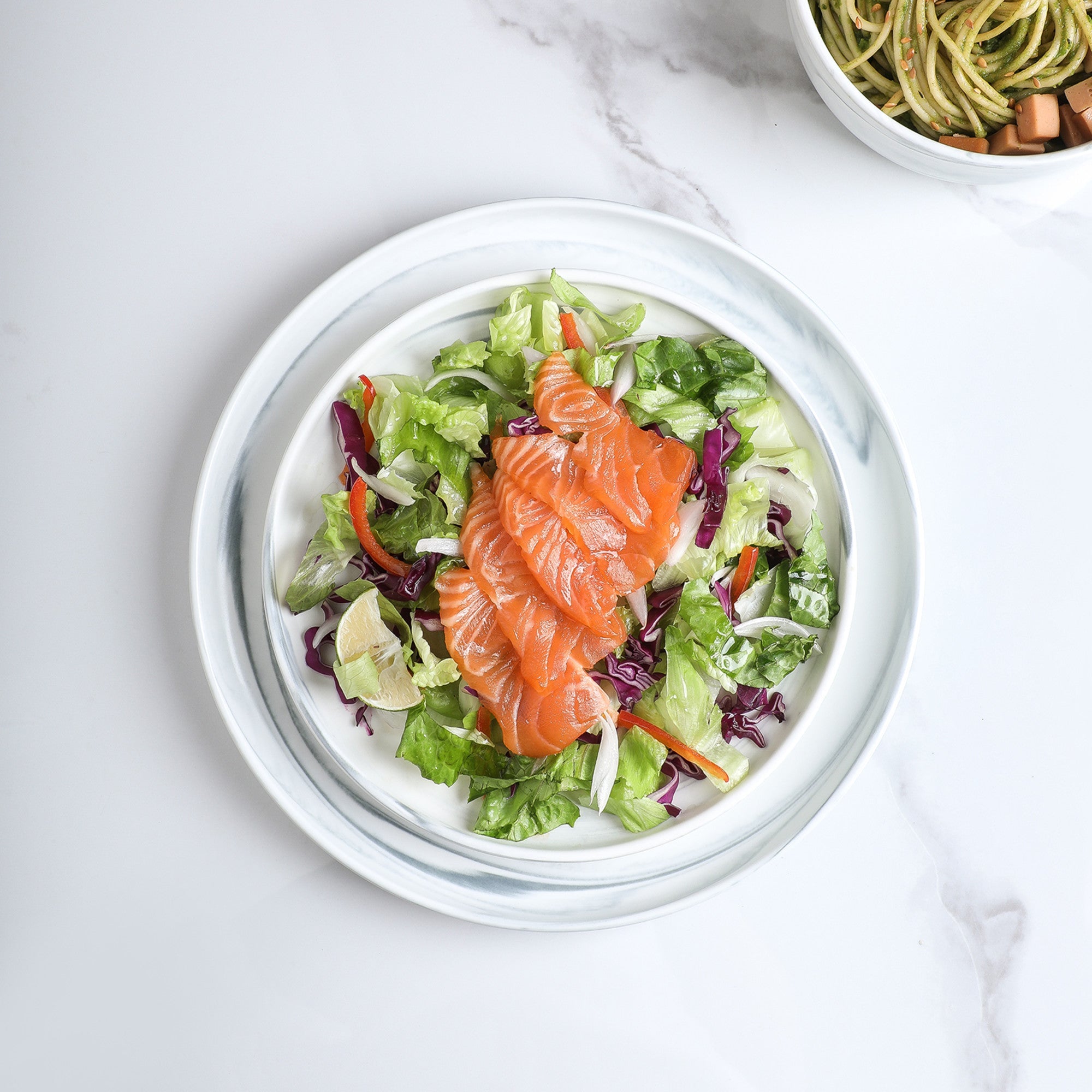 Brighton Porcelain Salad Plate - Gray